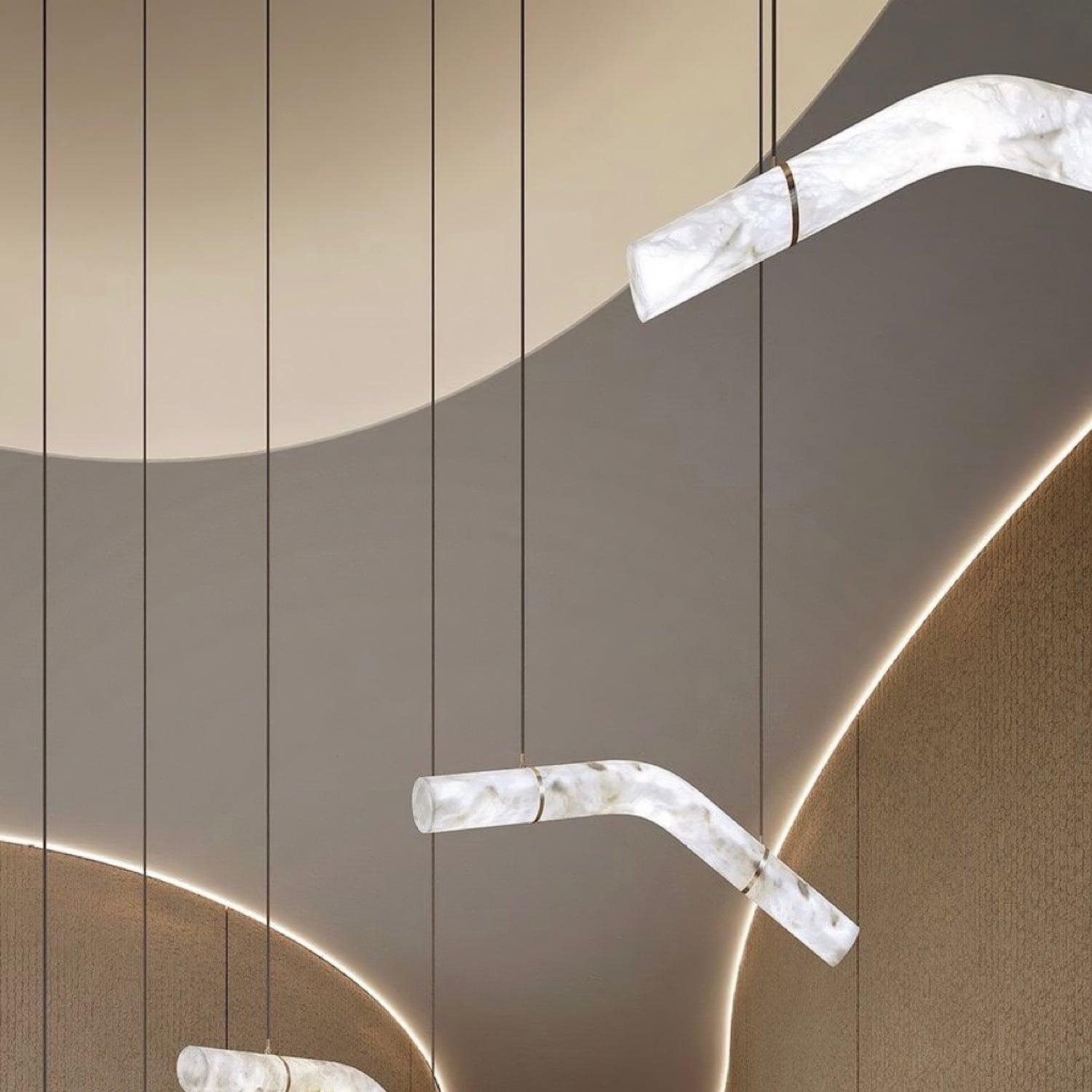 Luste Alabaster Closed-loop Pendant Light Chandelier - Blowlighting