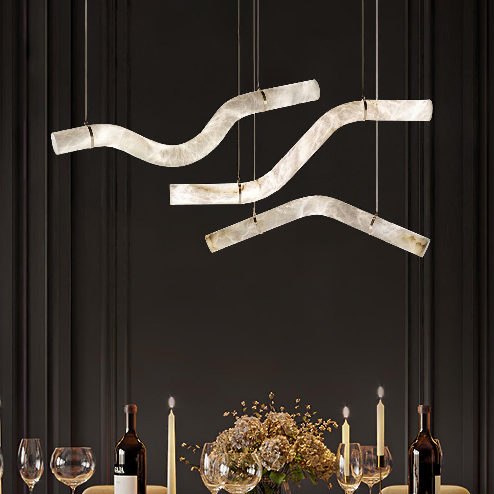 Luste Alabaster Closed-loop Pendant Light Chandelier - Blowlighting