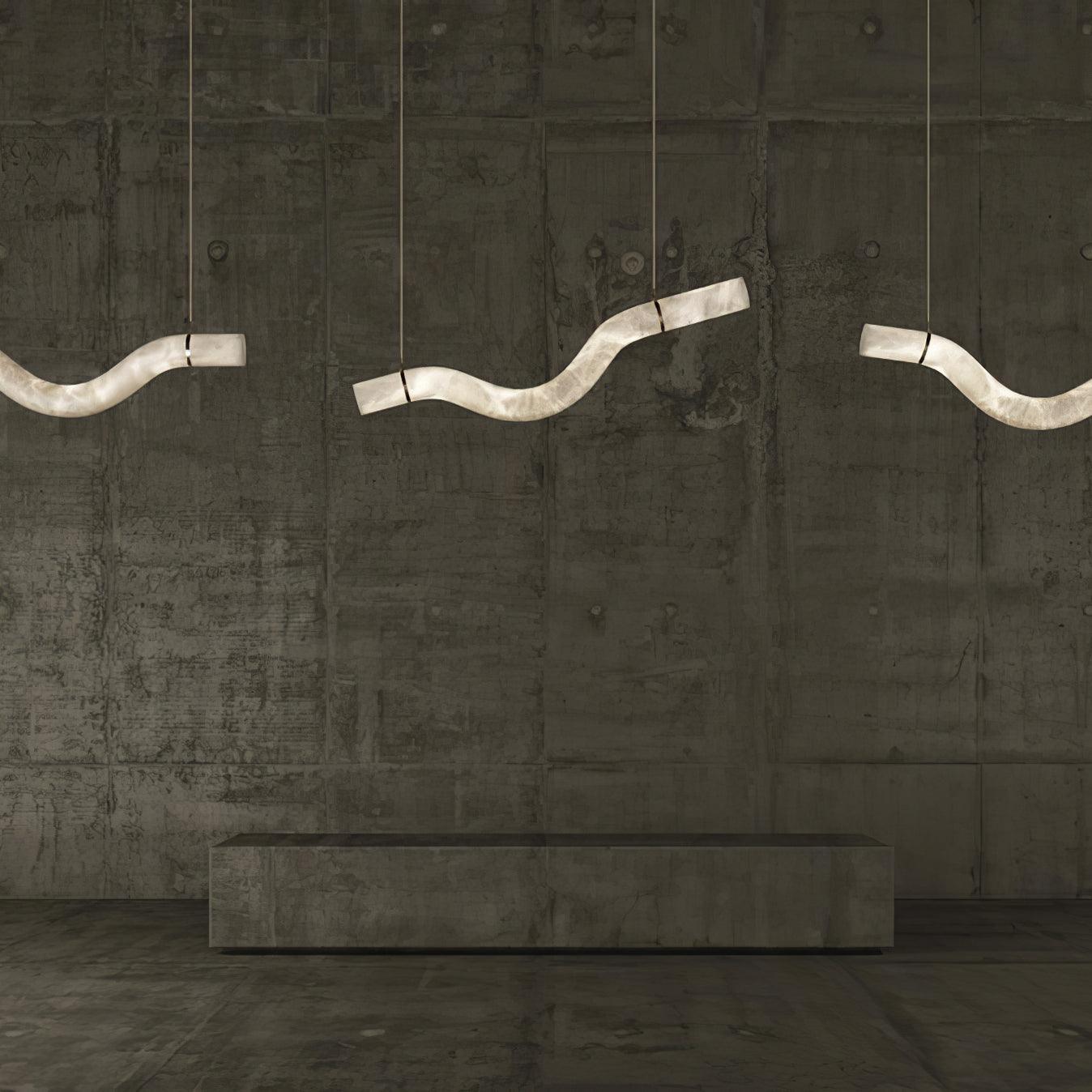 Luste Alabaster Closed-loop Pendant Light Chandelier - Blowlighting