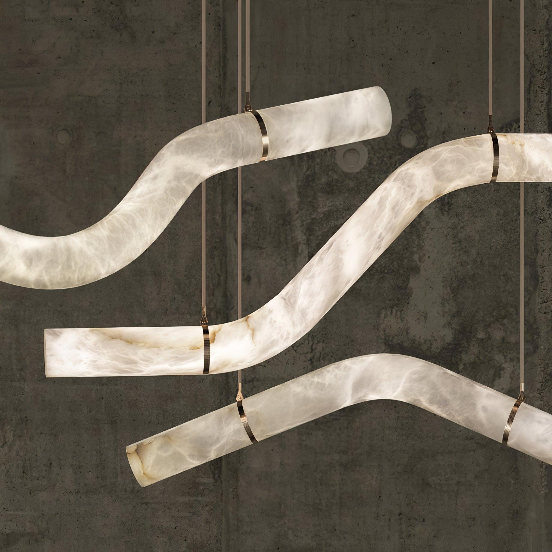 Luste Alabaster Closed-loop Pendant Light Chandelier - Blowlighting