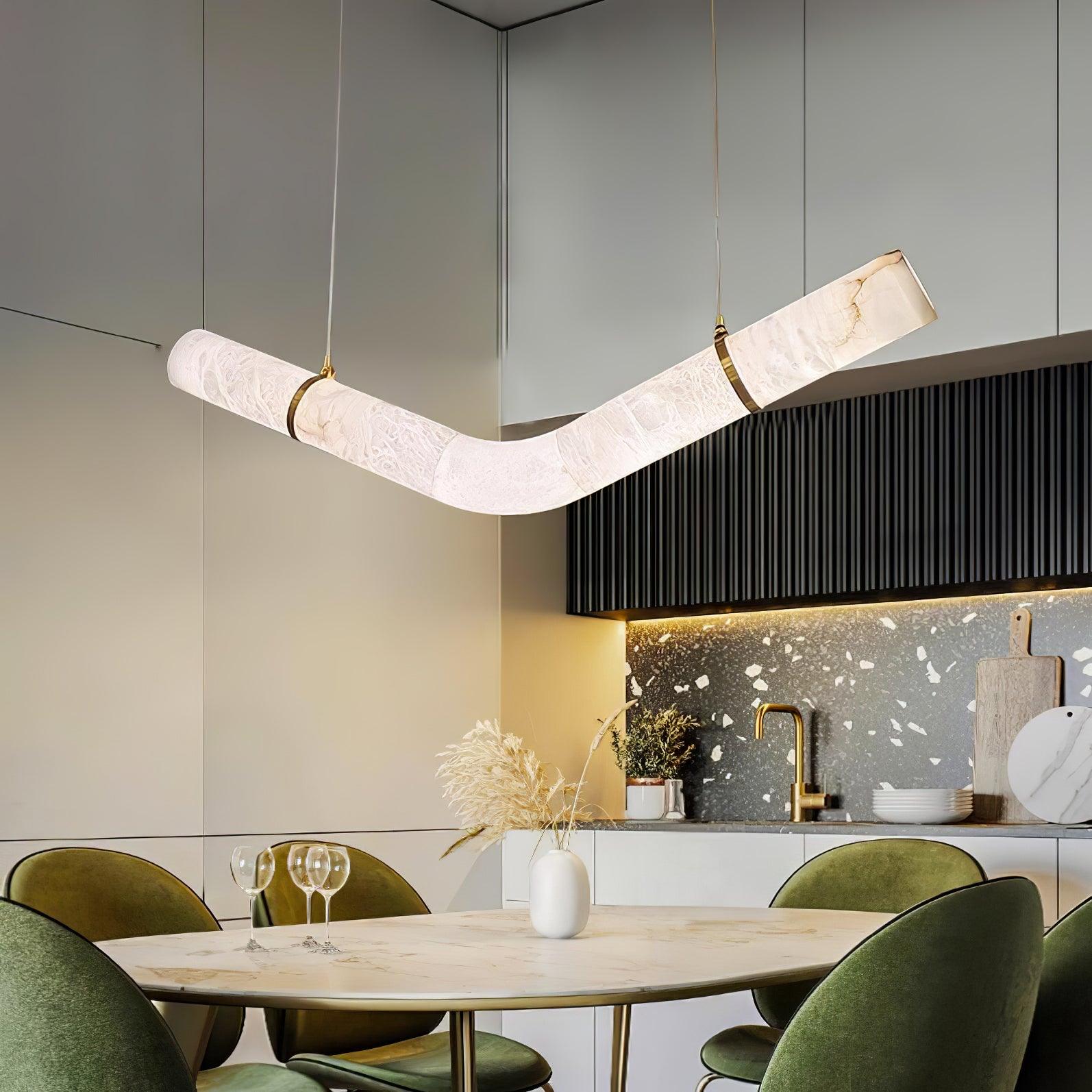 Luste Alabaster Closed-loop Pendant Light Chandelier - Blowlighting