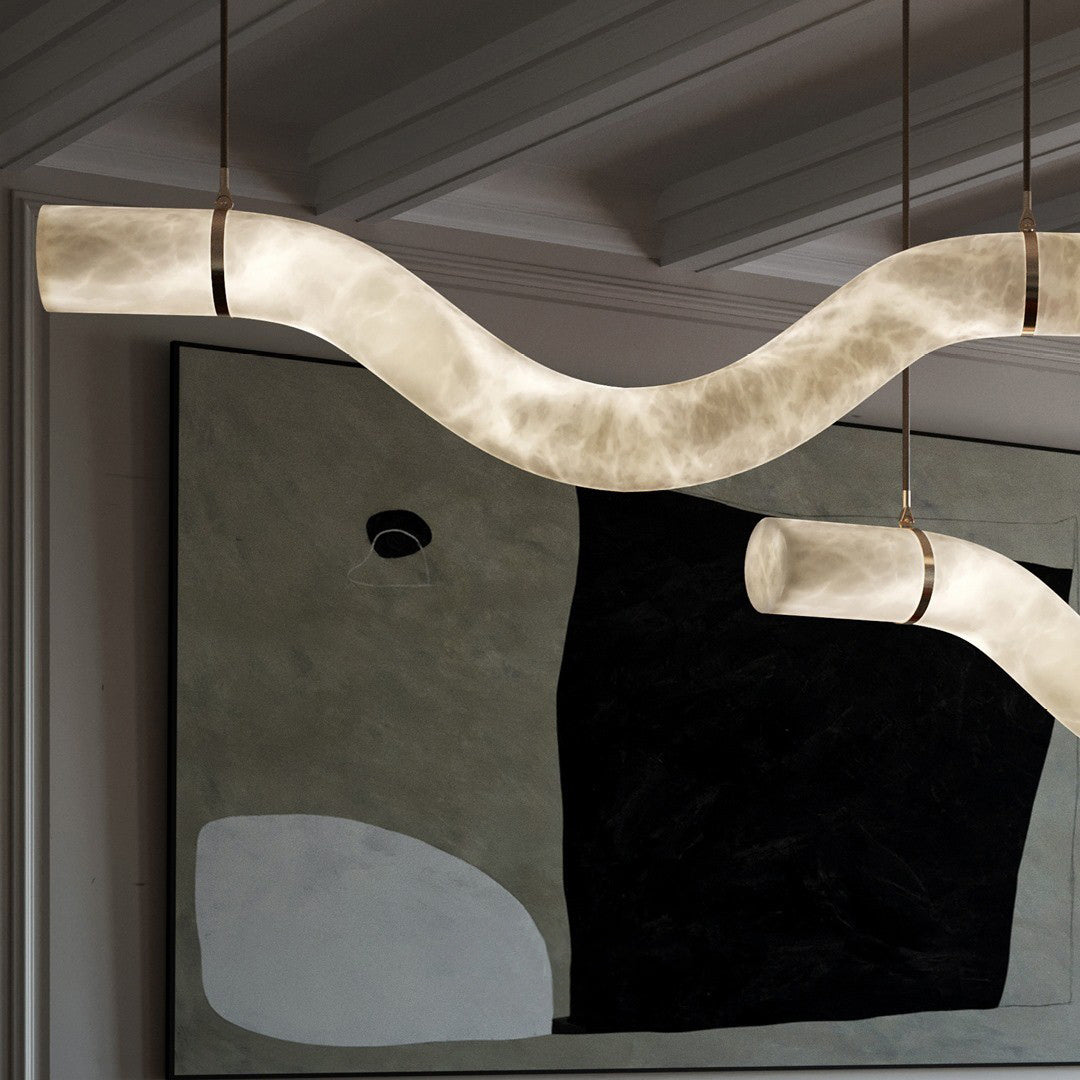 Luste Alabaster Closed-loop Pendant Light Chandelier - Blowlighting