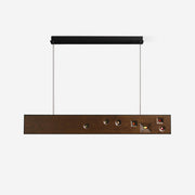 Inlaid Oriental Wood Constellation Chandelier