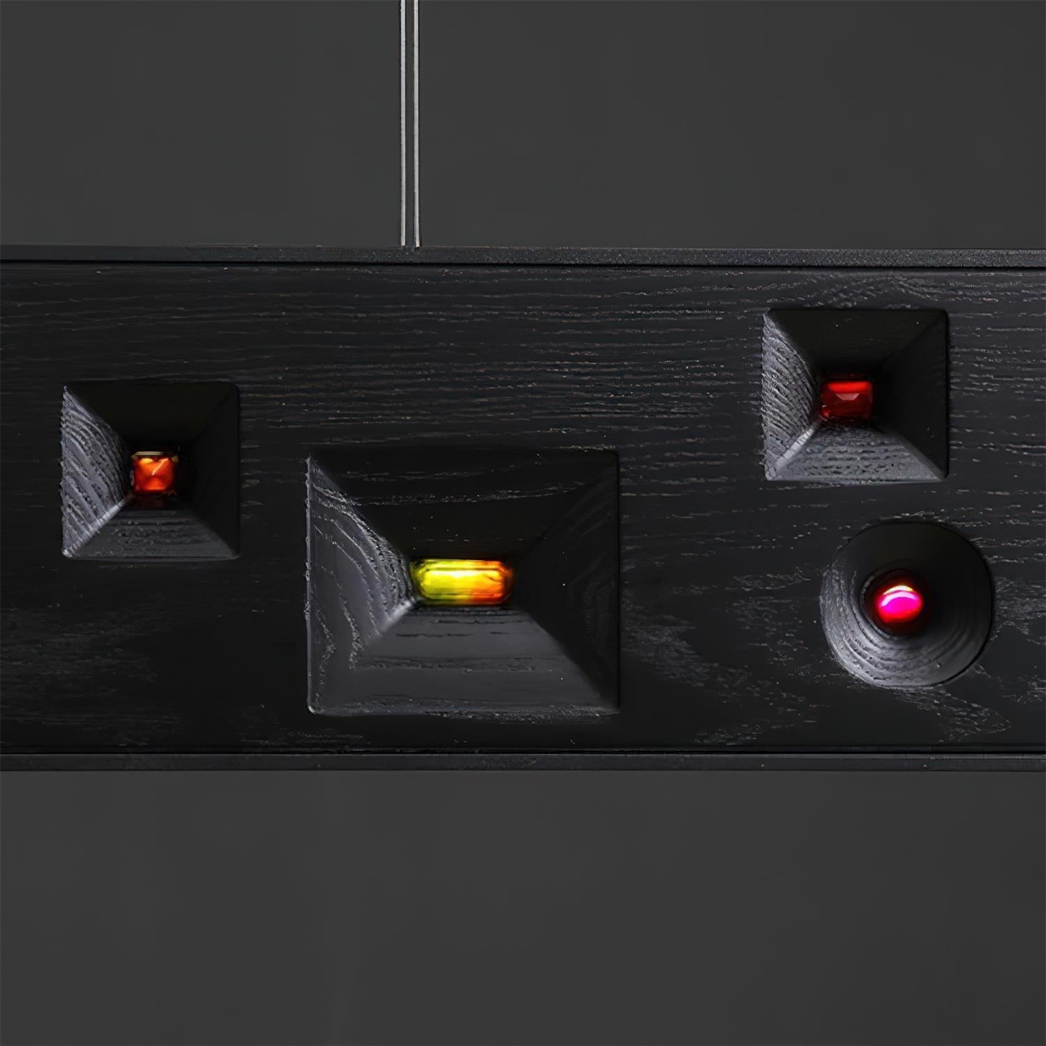 Inlaid Oriental Wood Constellation Chandelier