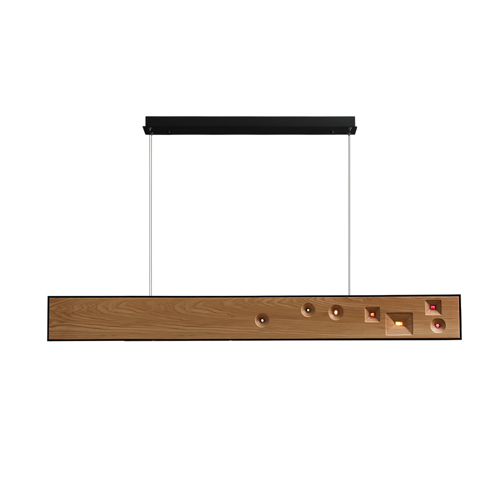 Inlaid Oriental Wood Constellation Chandelier