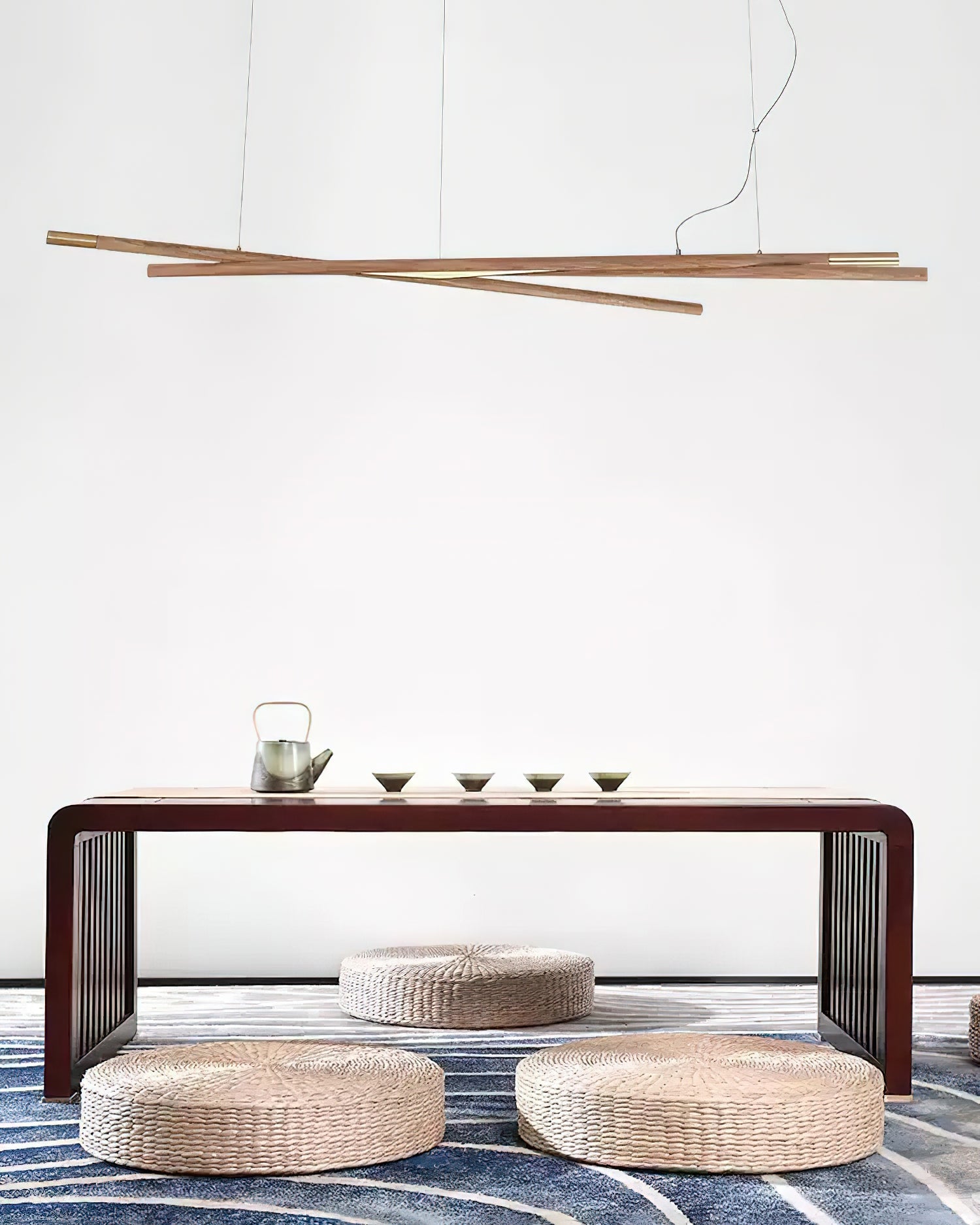 Aurora Chandelier Wooden Linear LED - Blowlighting