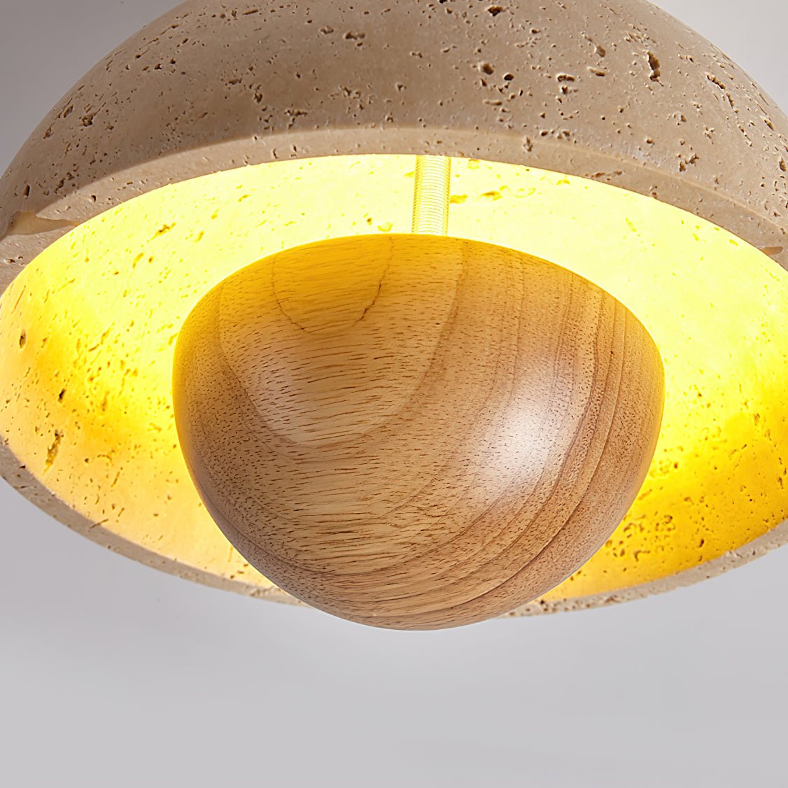 Arinisra Mushroom Shaped Travertine Ceiling Light - Blowlighting