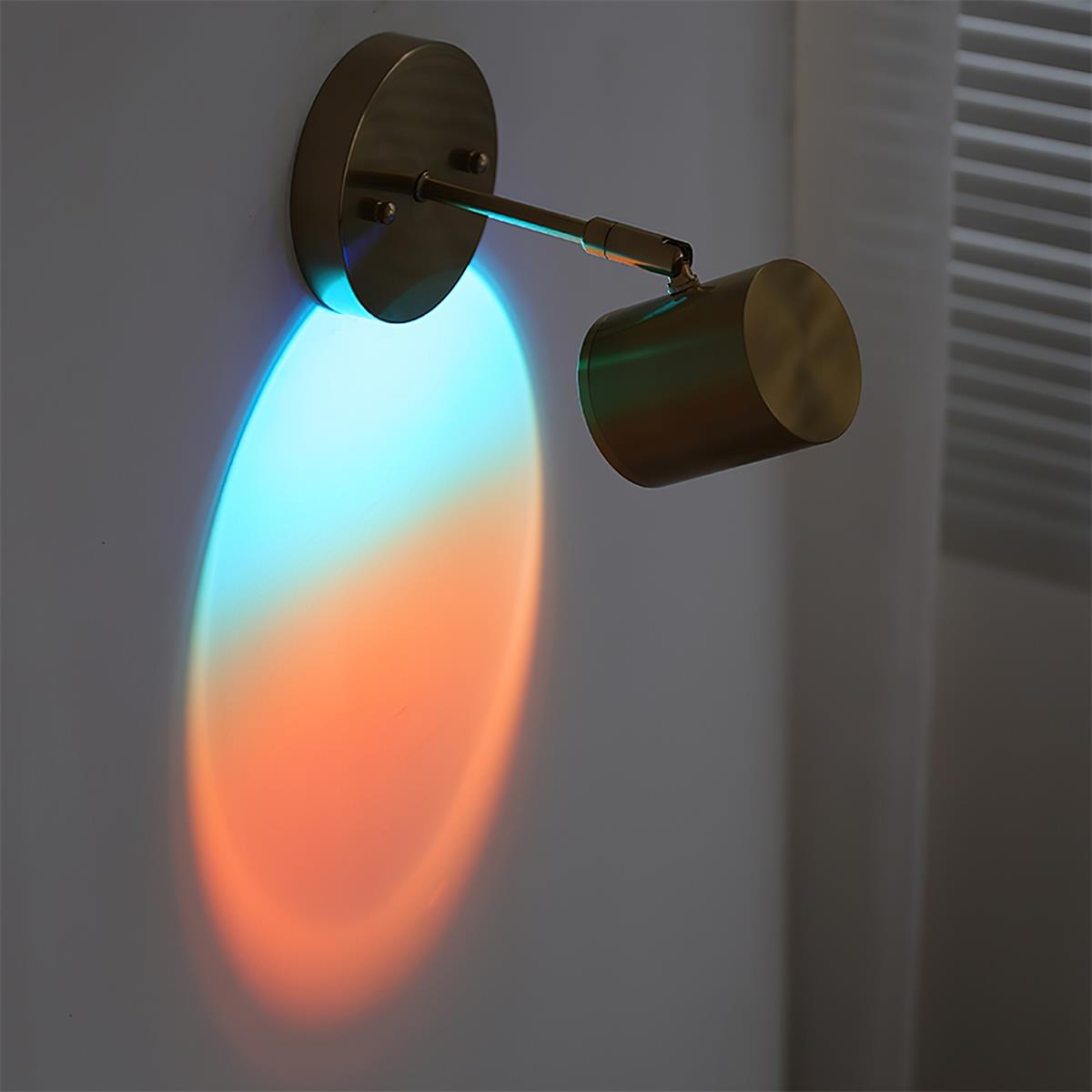 Iridescent Modern Chrome Beam Wall Light