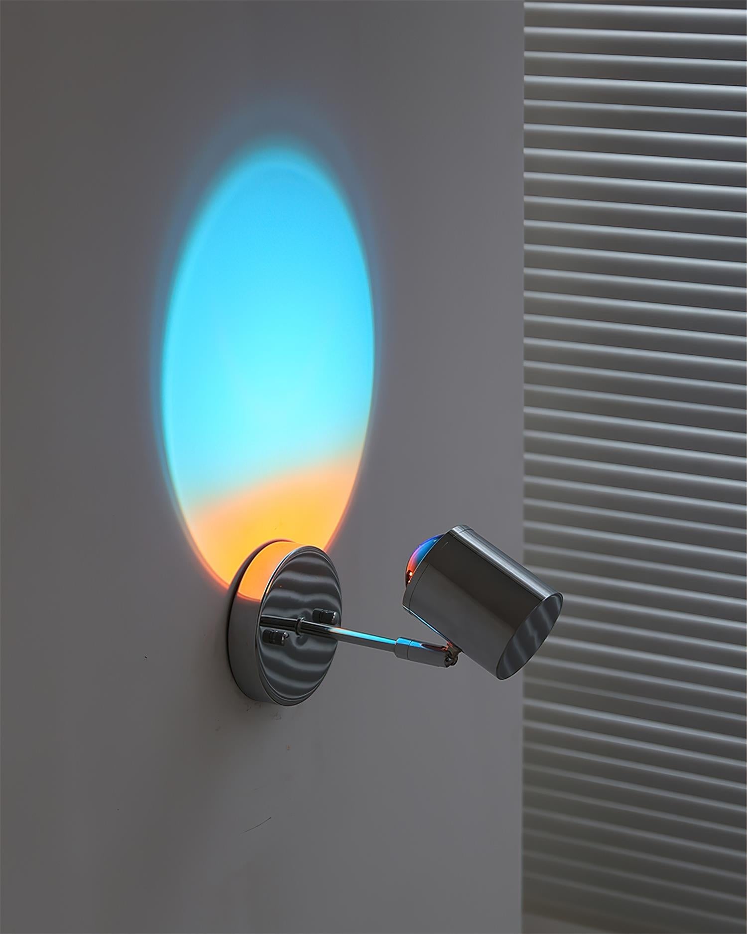 Iridescent Modern Chrome Beam Wall Light