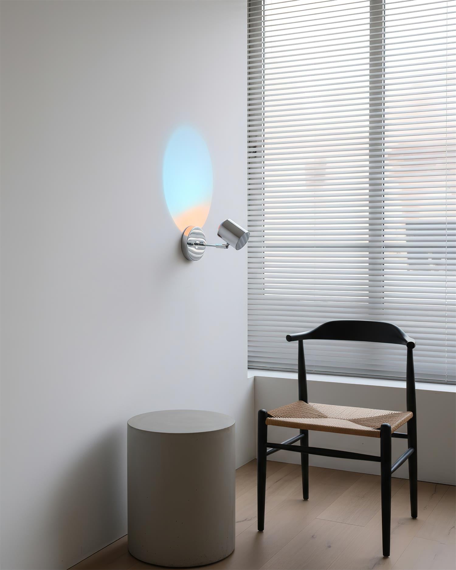 Iridescent Modern Chrome Beam Wall Light