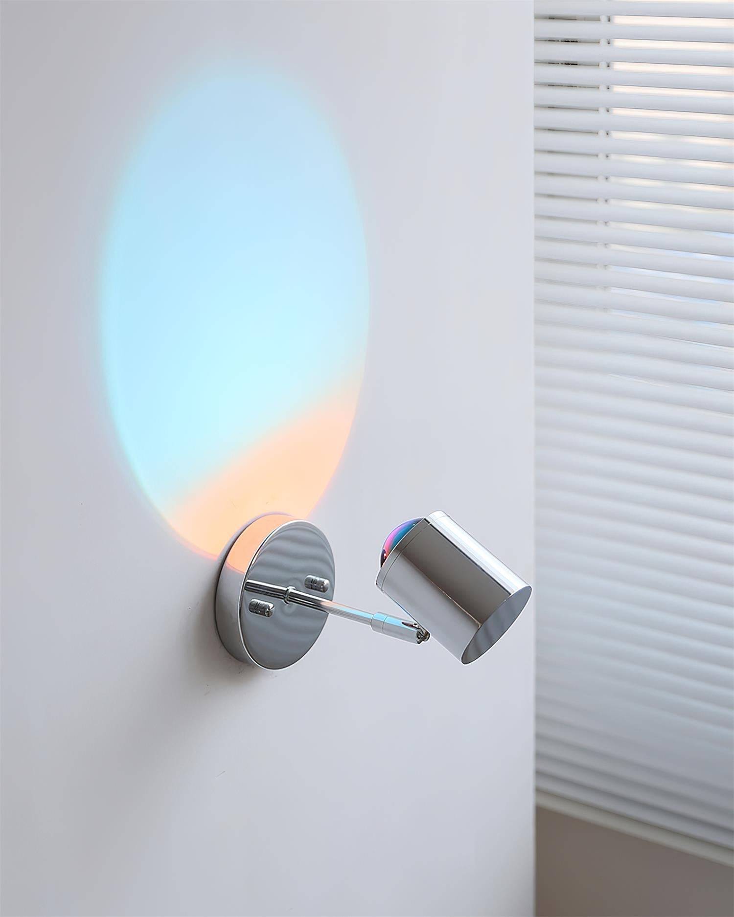 Iridescent Modern Chrome Beam Wall Light