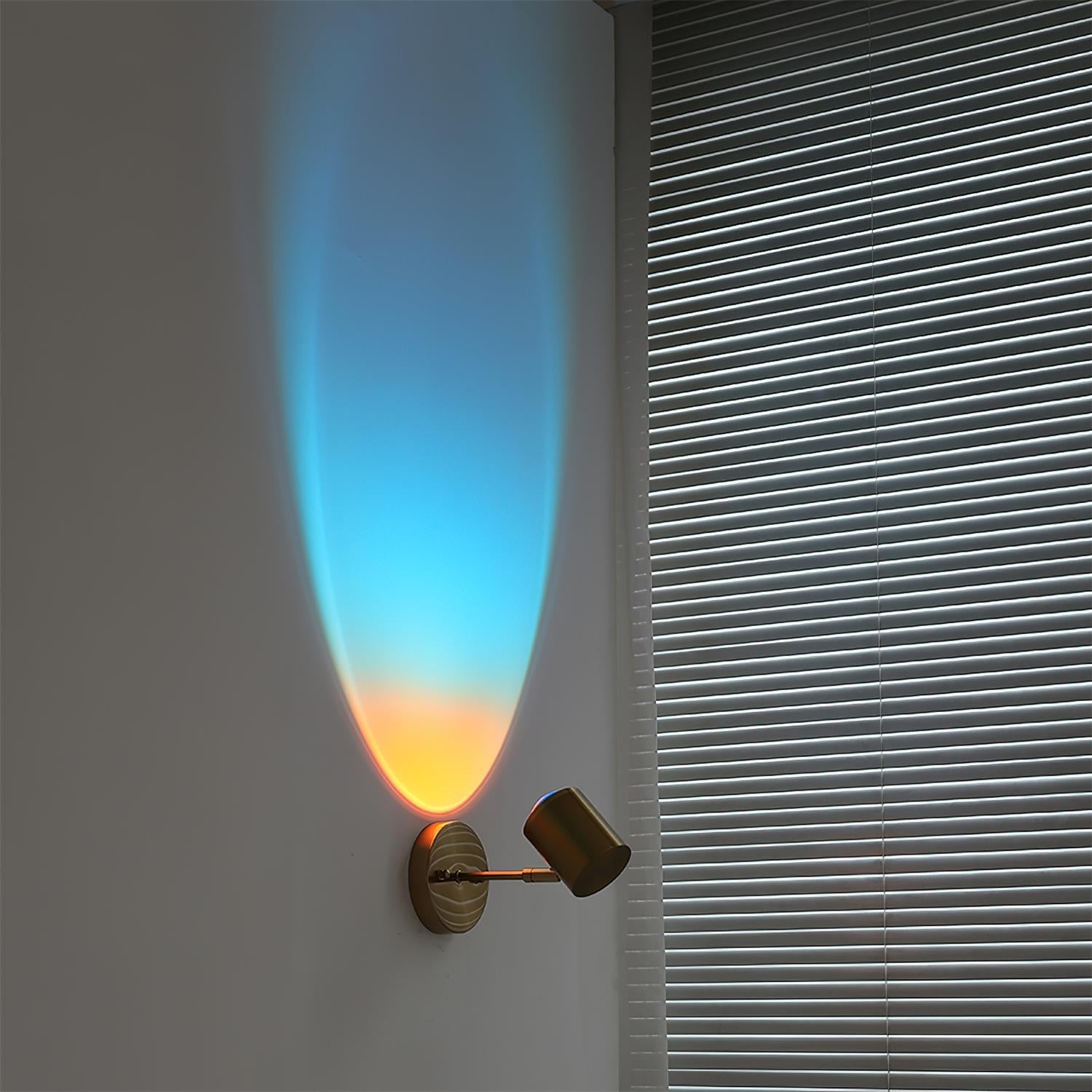 Iridescent Modern Chrome Beam Wall Light