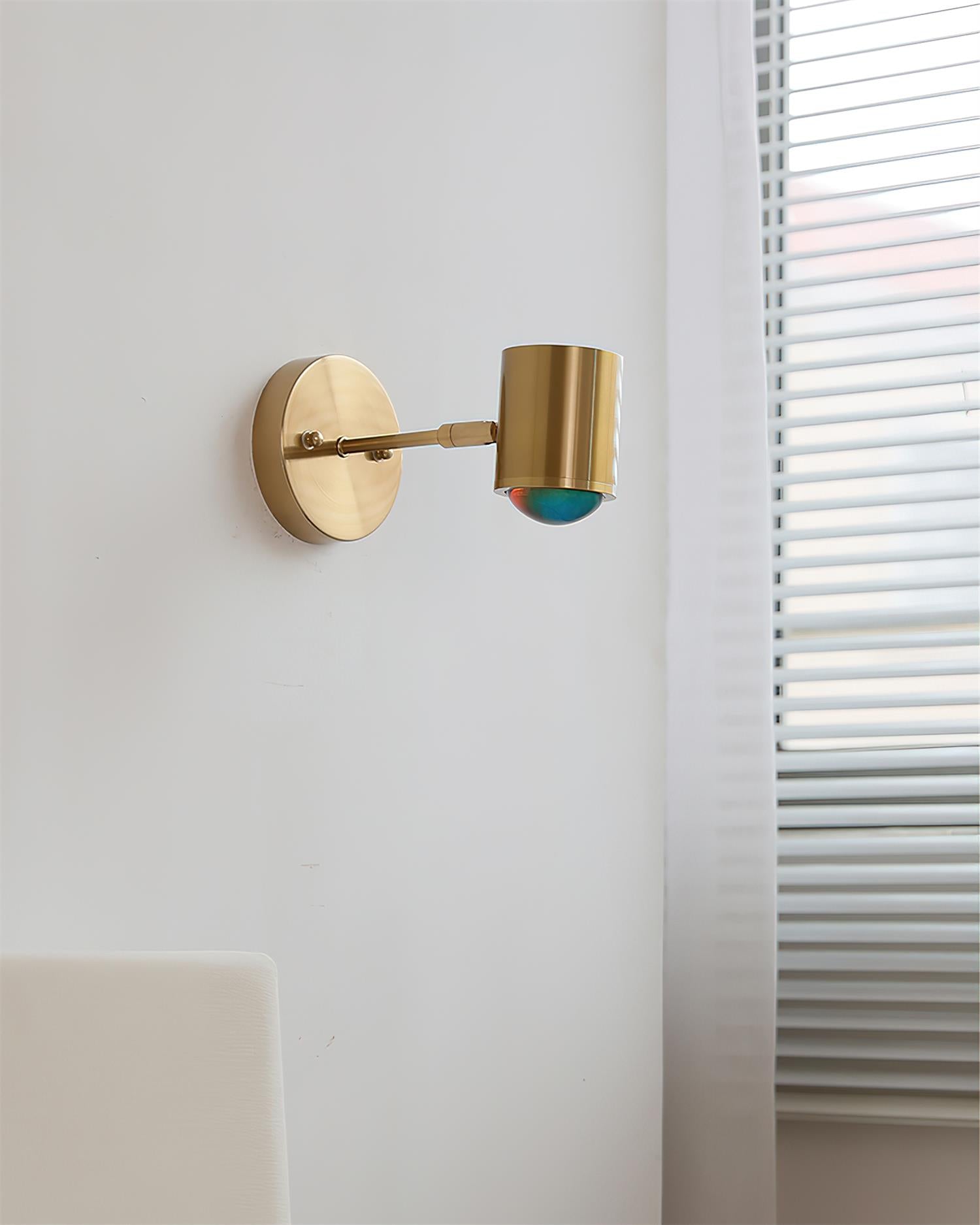 Iridescent Modern Chrome Beam Wall Light