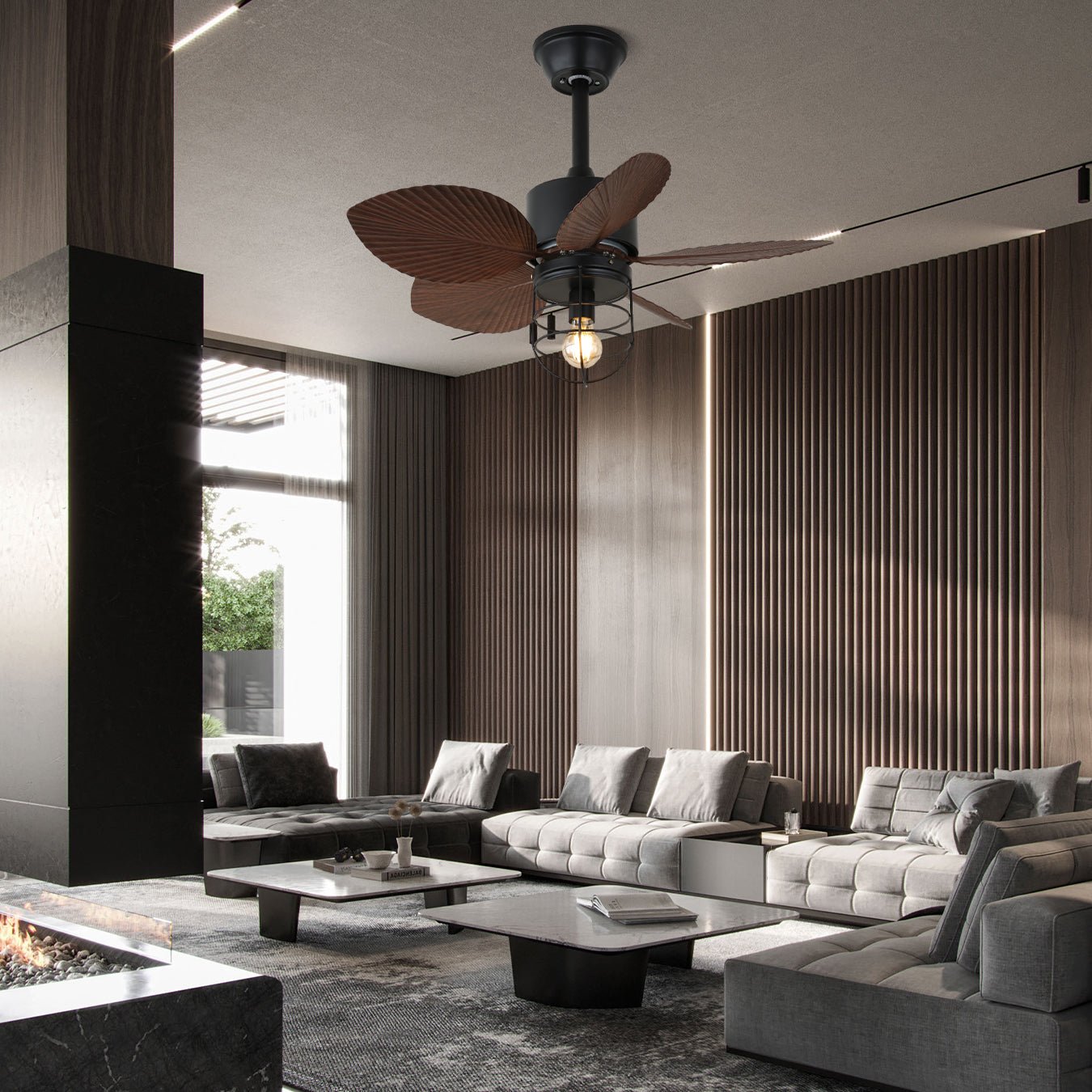 Orion Industrial Ceiling Fan Light - Blowlighting
