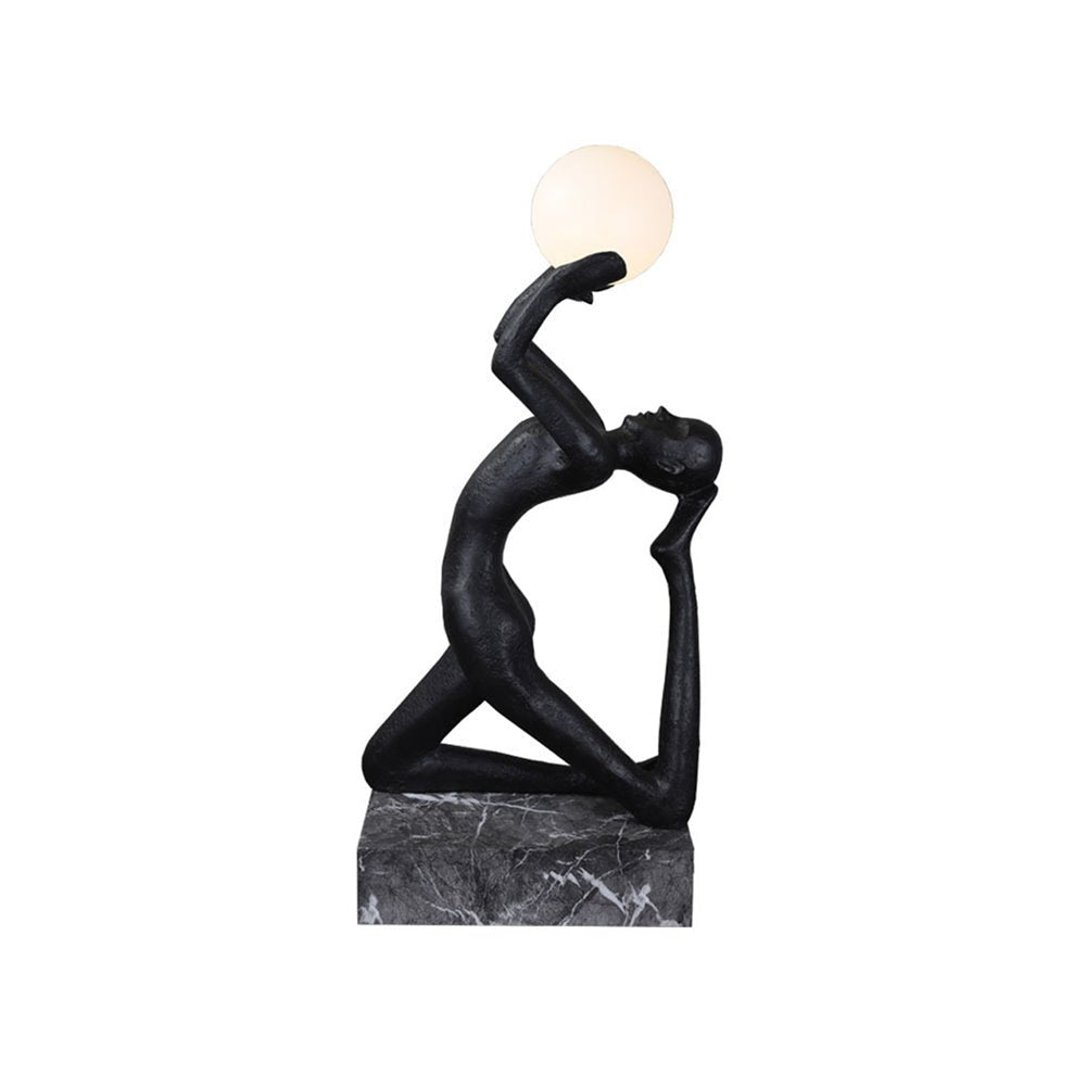 Evvinyra Contorted Black Metal Floor Lamp - Blowlighting
