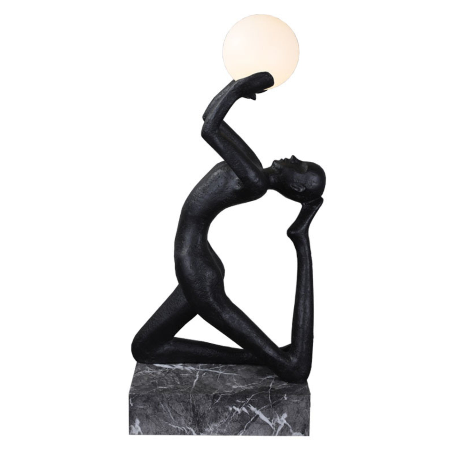 Evvinyra Contorted Black Metal Floor Lamp - Blowlighting
