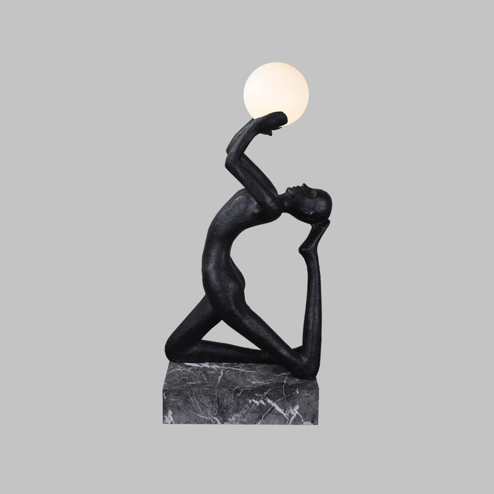 Evvinyra Contorted Black Metal Floor Lamp - Blowlighting