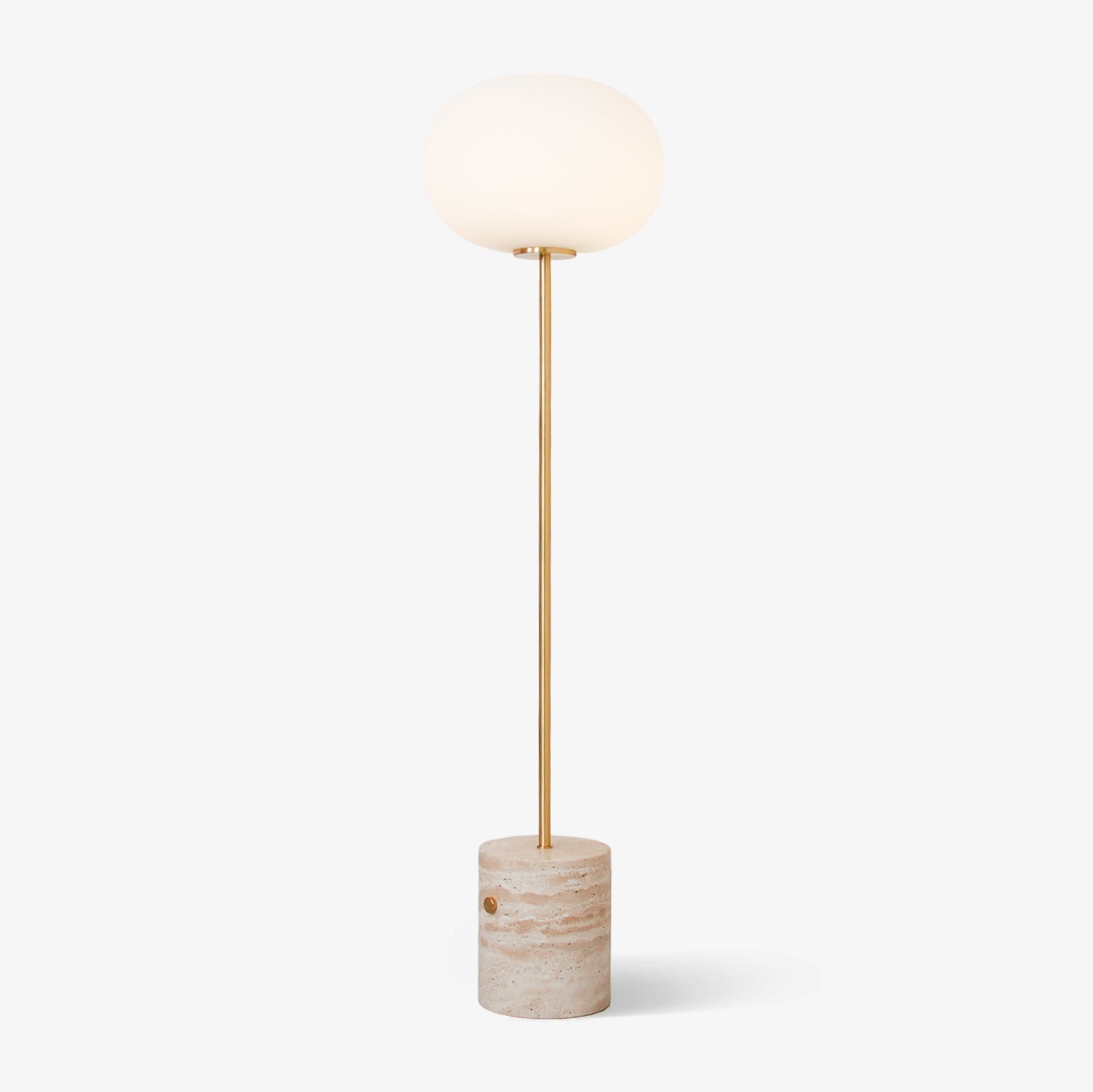 Iloryra Column-Base Travertine Floor Lamp - Blowlighting