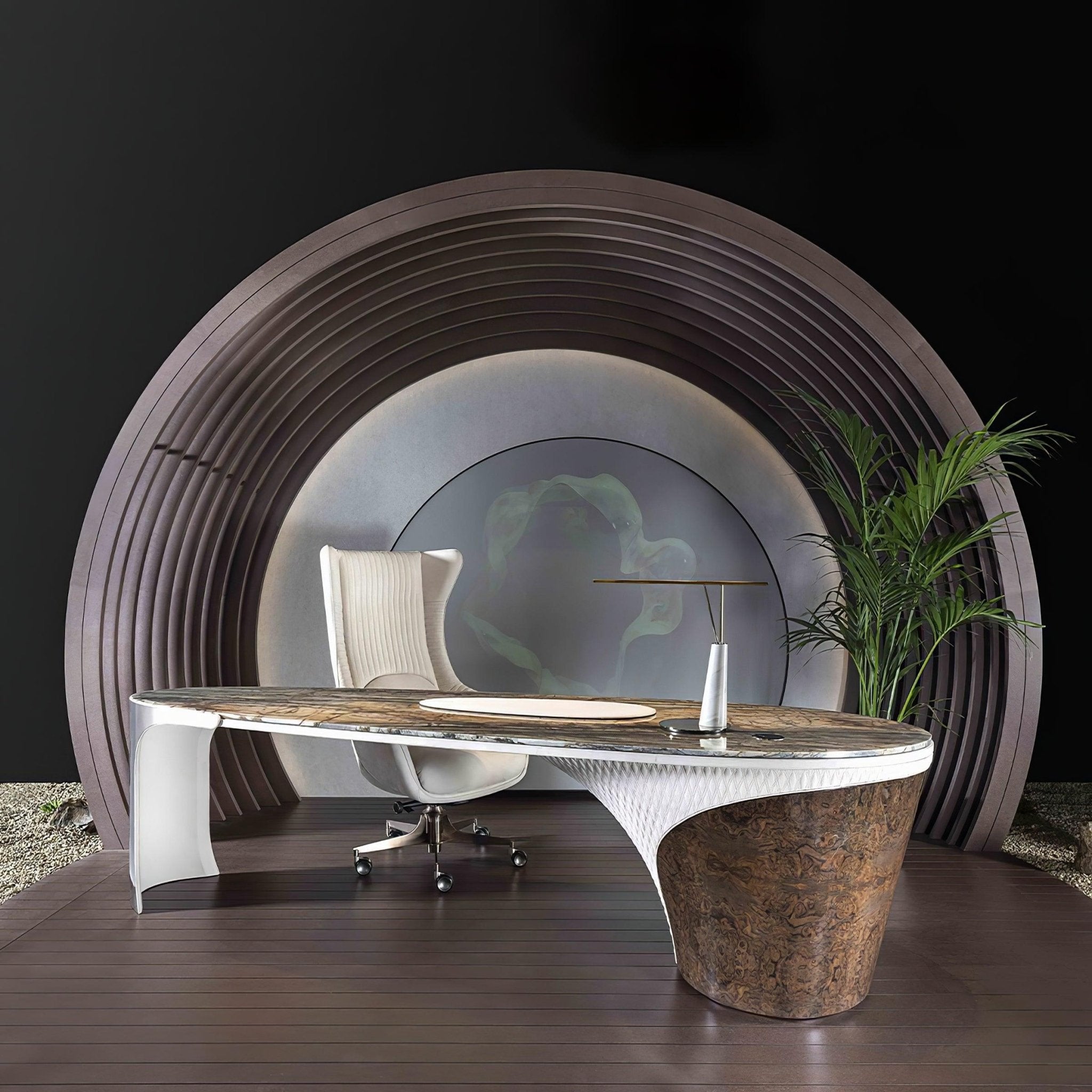 Lunaris Modern Marble Table Lamp - Blowlighting
