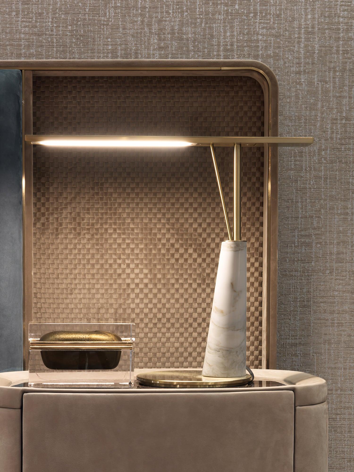 Lunaris Modern Marble Table Lamp - Blowlighting
