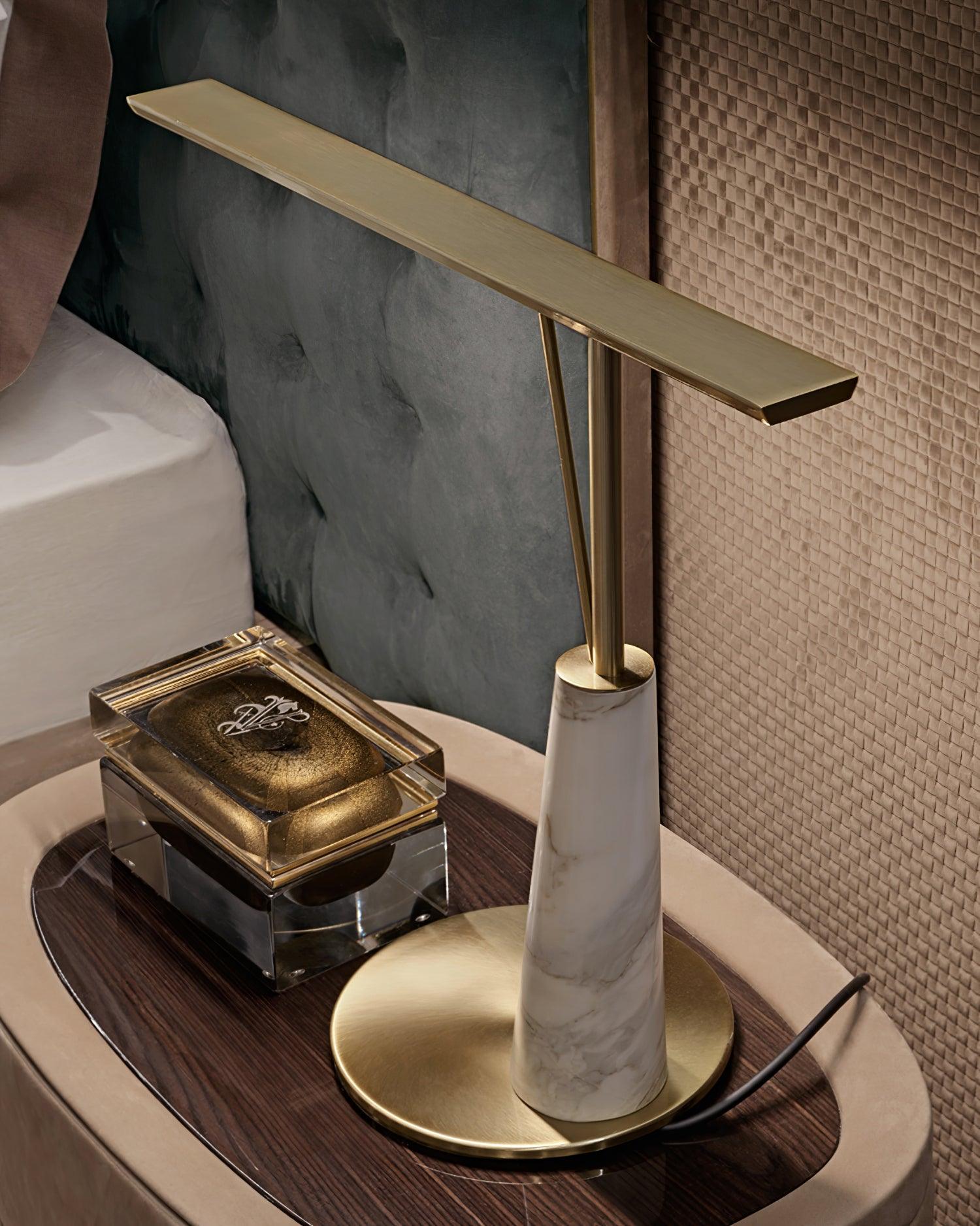 Lunaris Modern Marble Table Lamp - Blowlighting