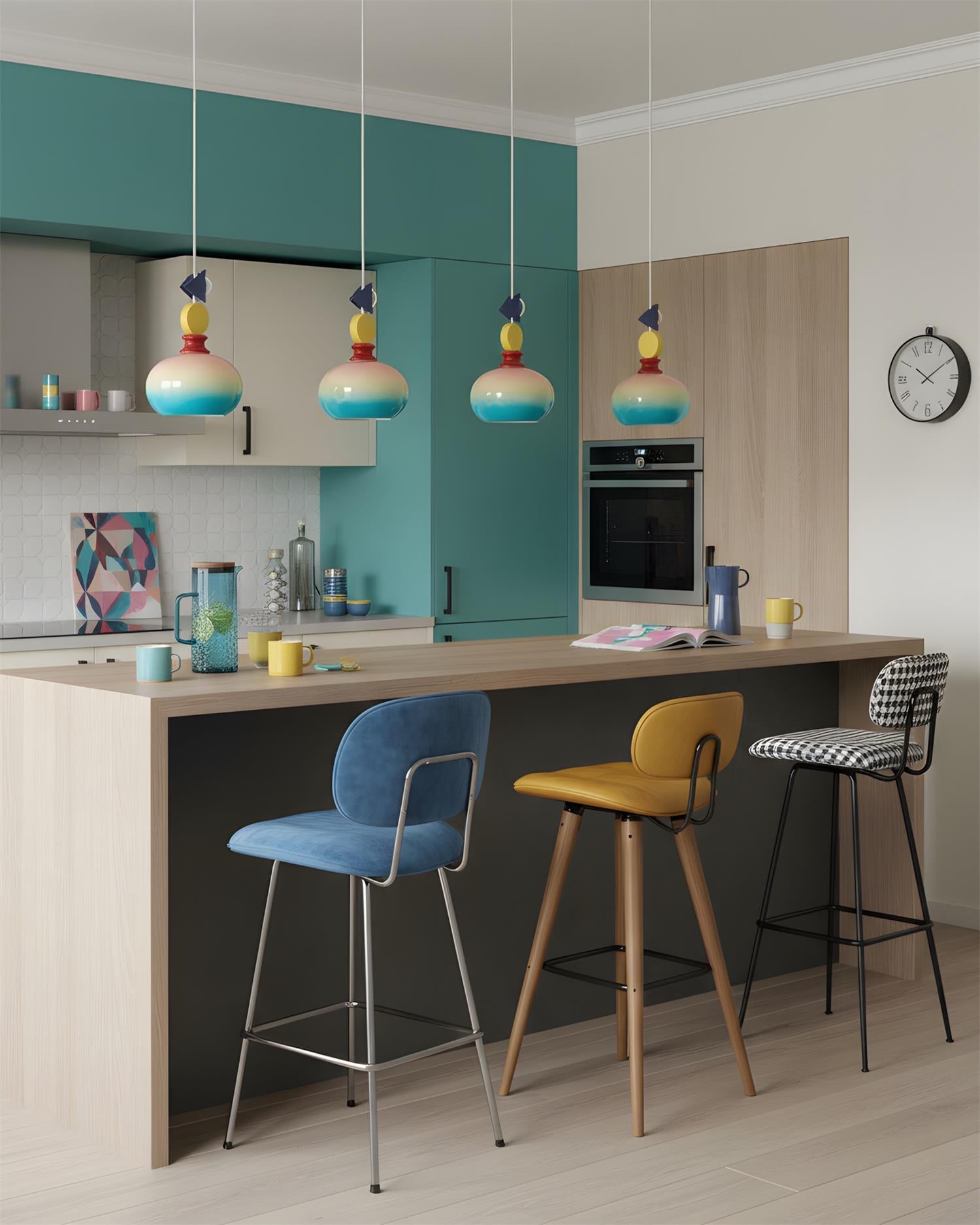 Jelly Ranbow Glass Pendant Lamp