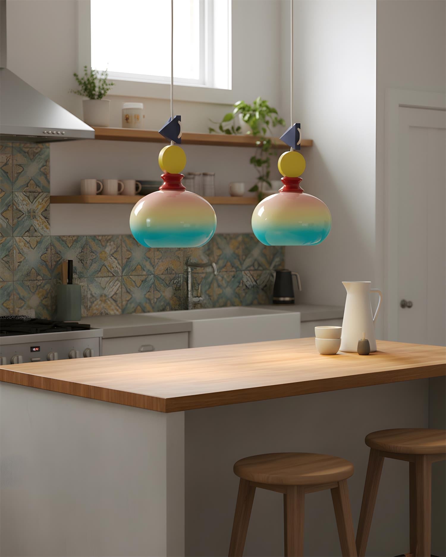 Jelly Ranbow Glass Pendant Lamp