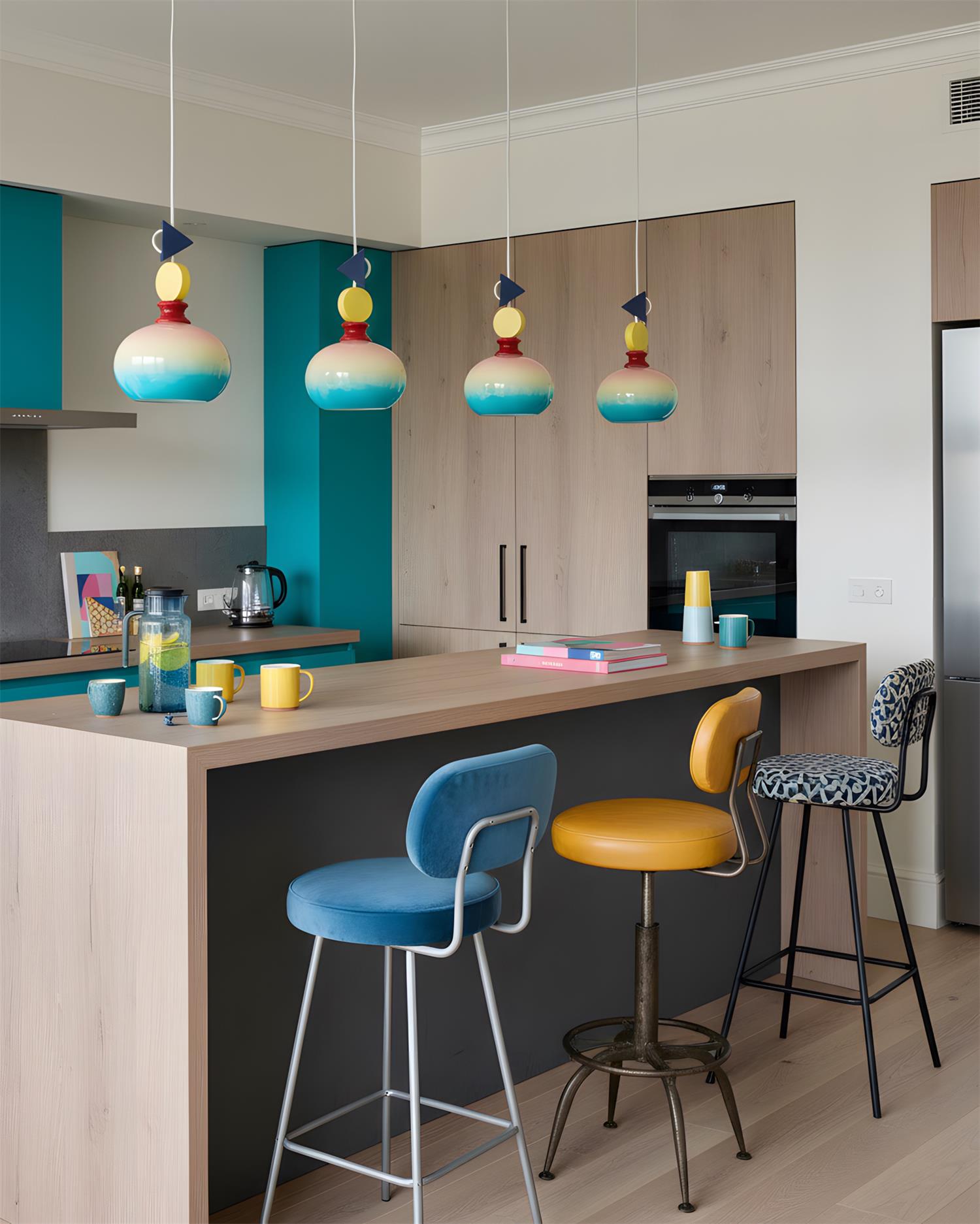 Jelly Ranbow Glass Pendant Lamp