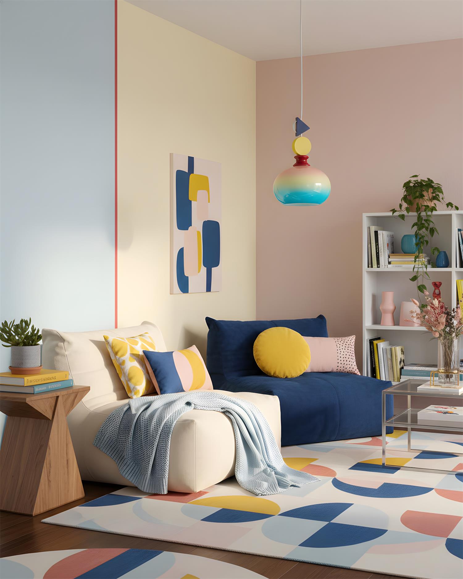 Jelly Ranbow Glass Pendant Lamp