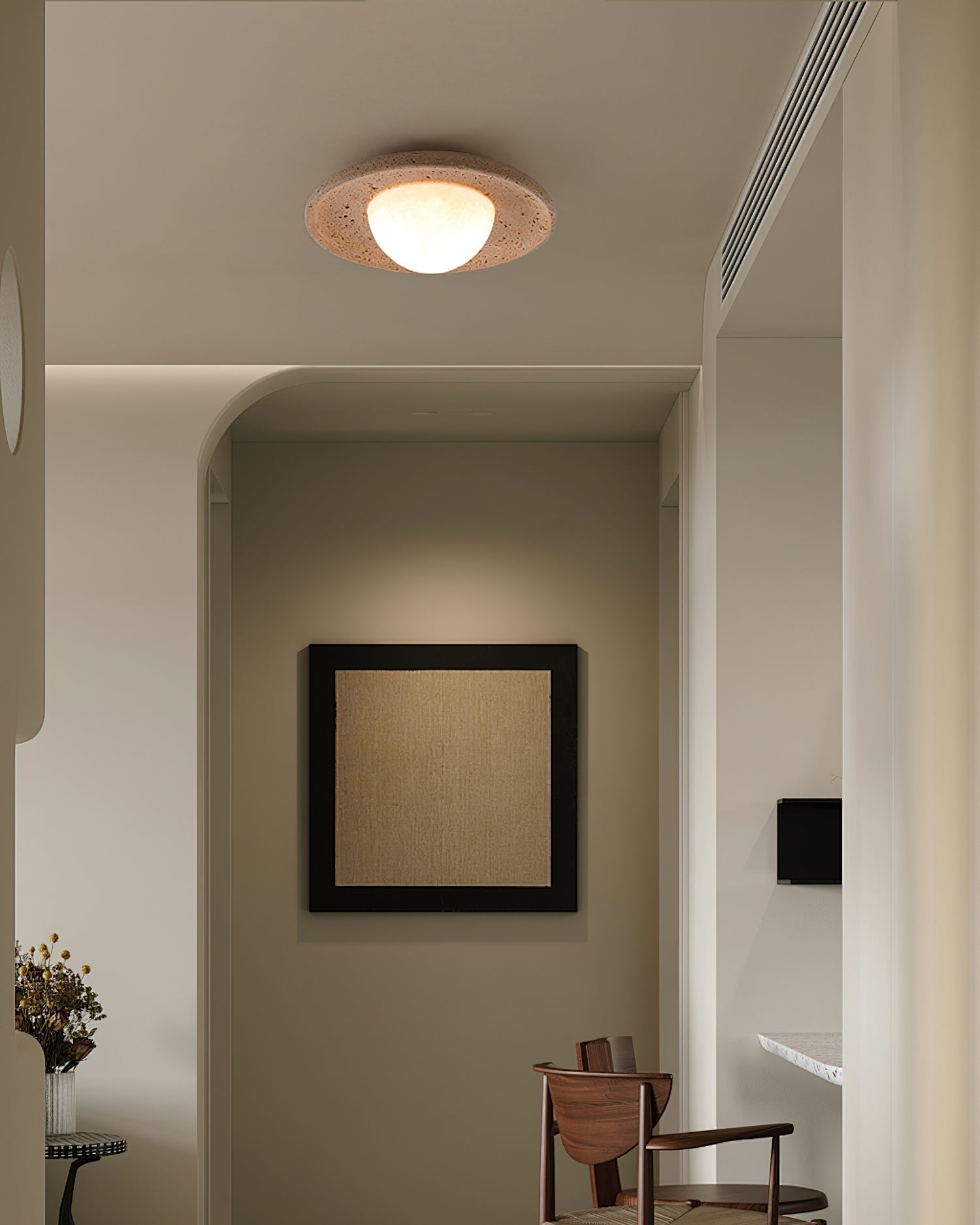 Jenny Wabi-Sabi Travertine Ceiling Light