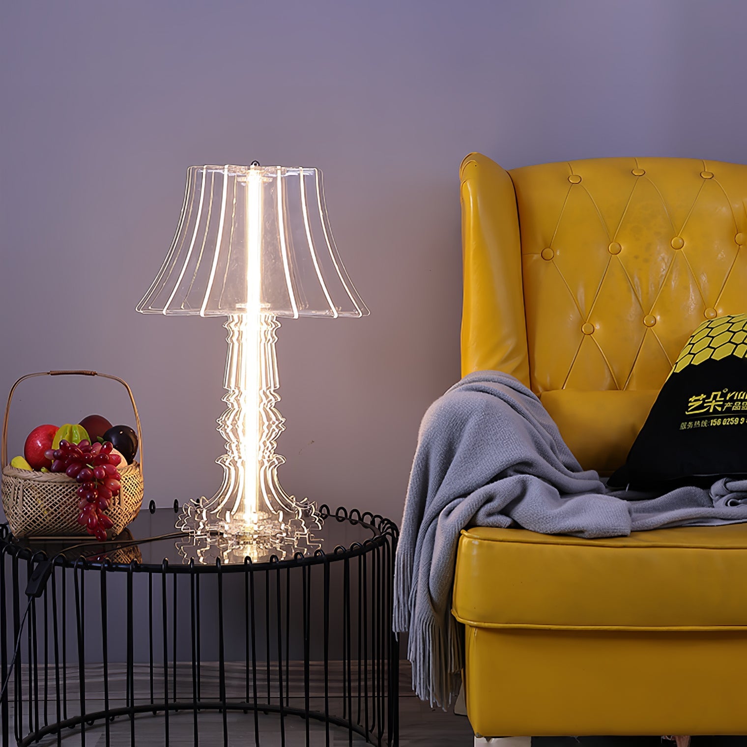 Elmariel Sculptural Acrylic Table Lamp - Blowlighting