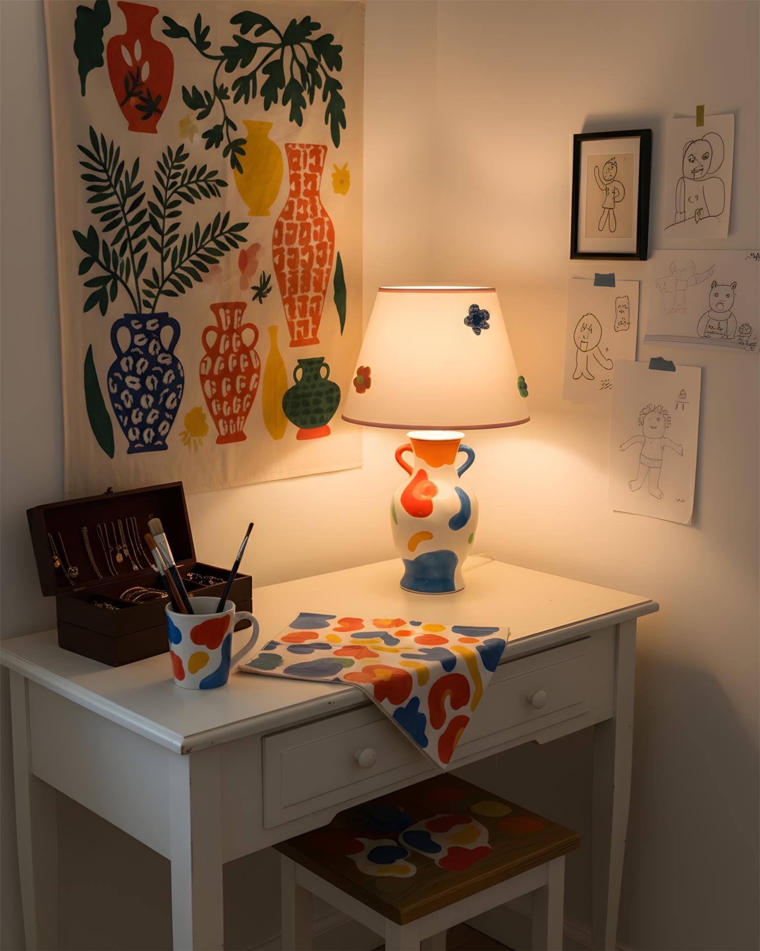 JoyVase Art Deco Ceremics Table Light