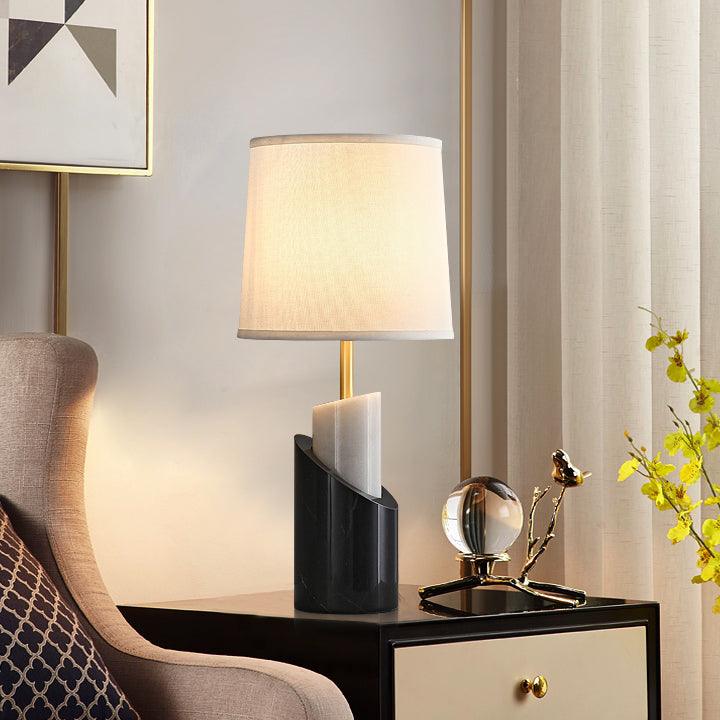 Crest Contemporary Brass Table Lamp - Blowlighting