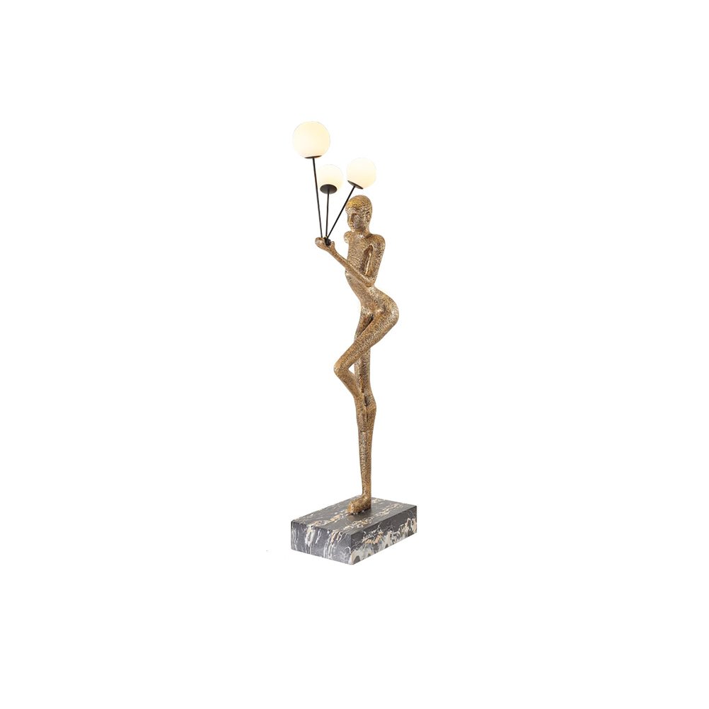 Jovian Juggler Black Metal Sculptural Floor Lamp - Blowlighting