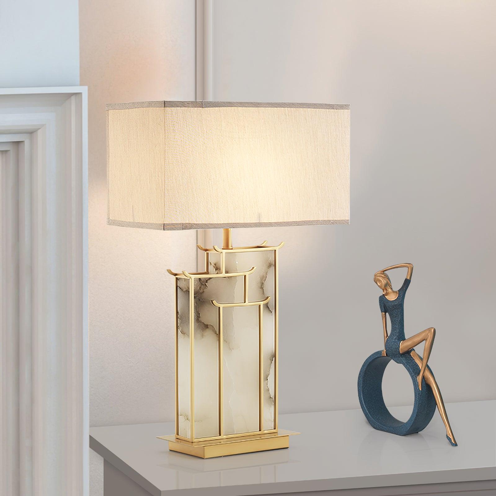 Nysilor Rectangular Glass Table Lamp - Blowlighting
