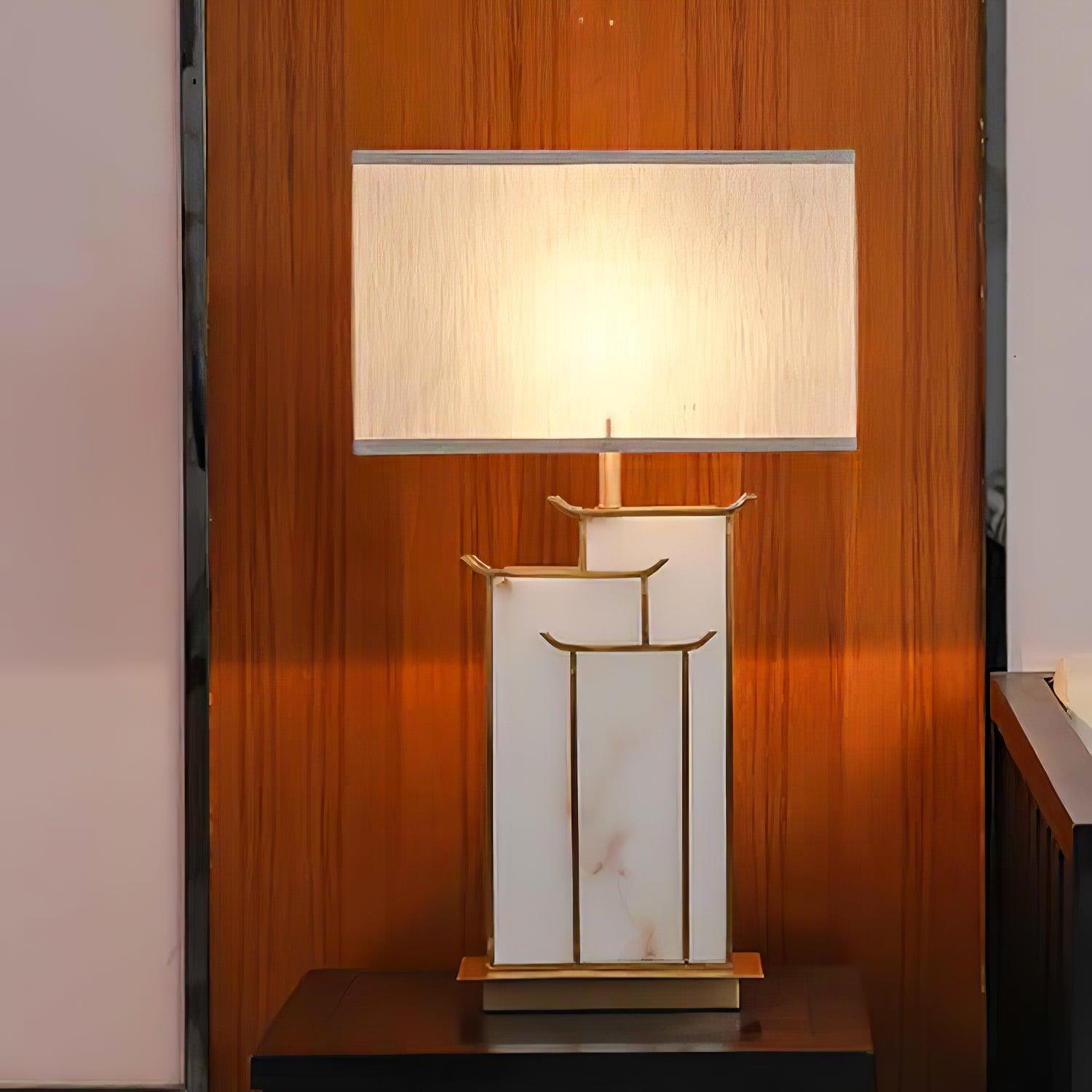 Nysilor Rectangular Glass Table Lamp - Blowlighting