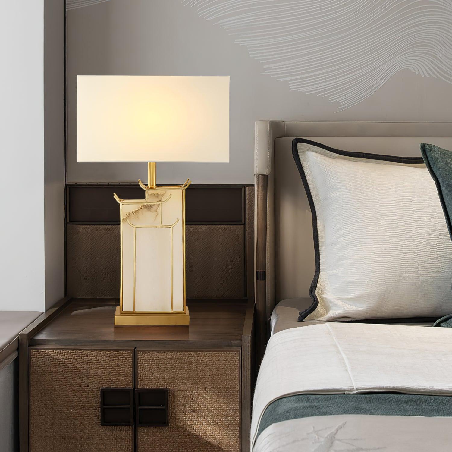 Nysilor Rectangular Glass Table Lamp - Blowlighting