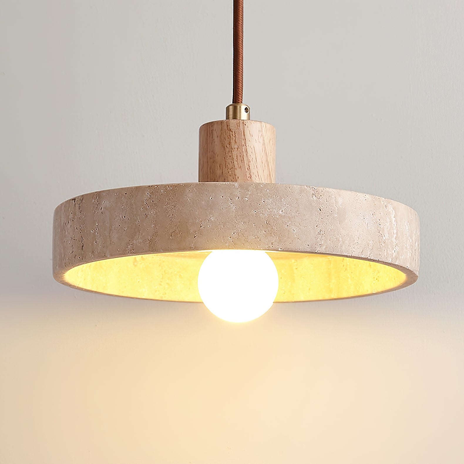 Kairi Wabi-Sabi Travertine Pendant Light