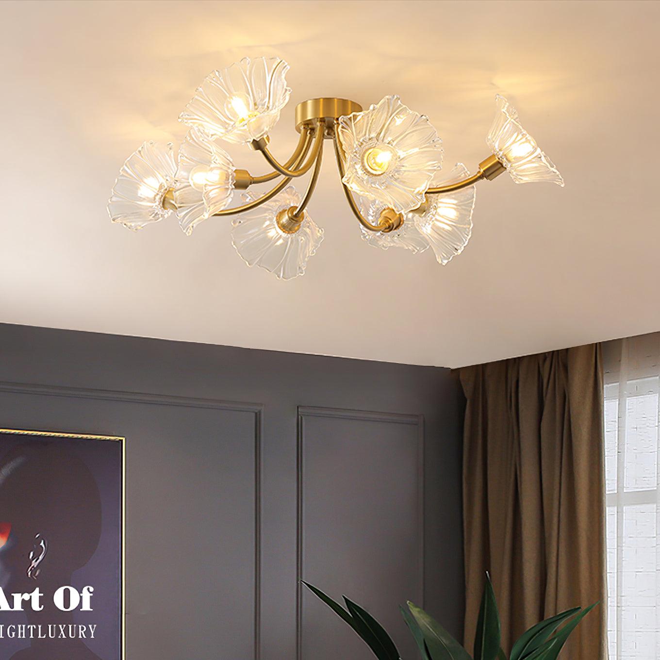 Kalin Flower Glass Ceiling Lamp - Blowlighting