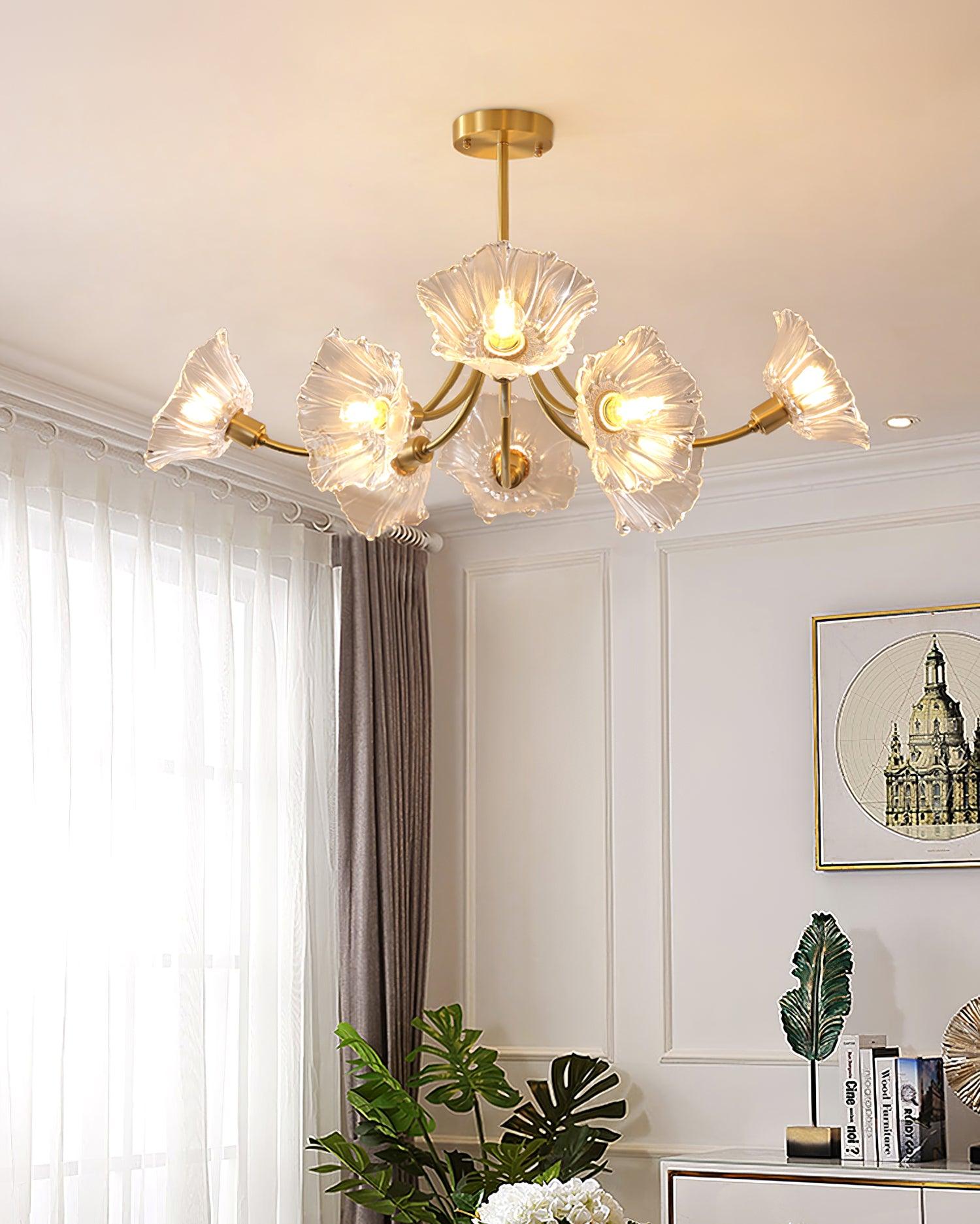 Kalin Flower Glass Chandelier - Blowlighting