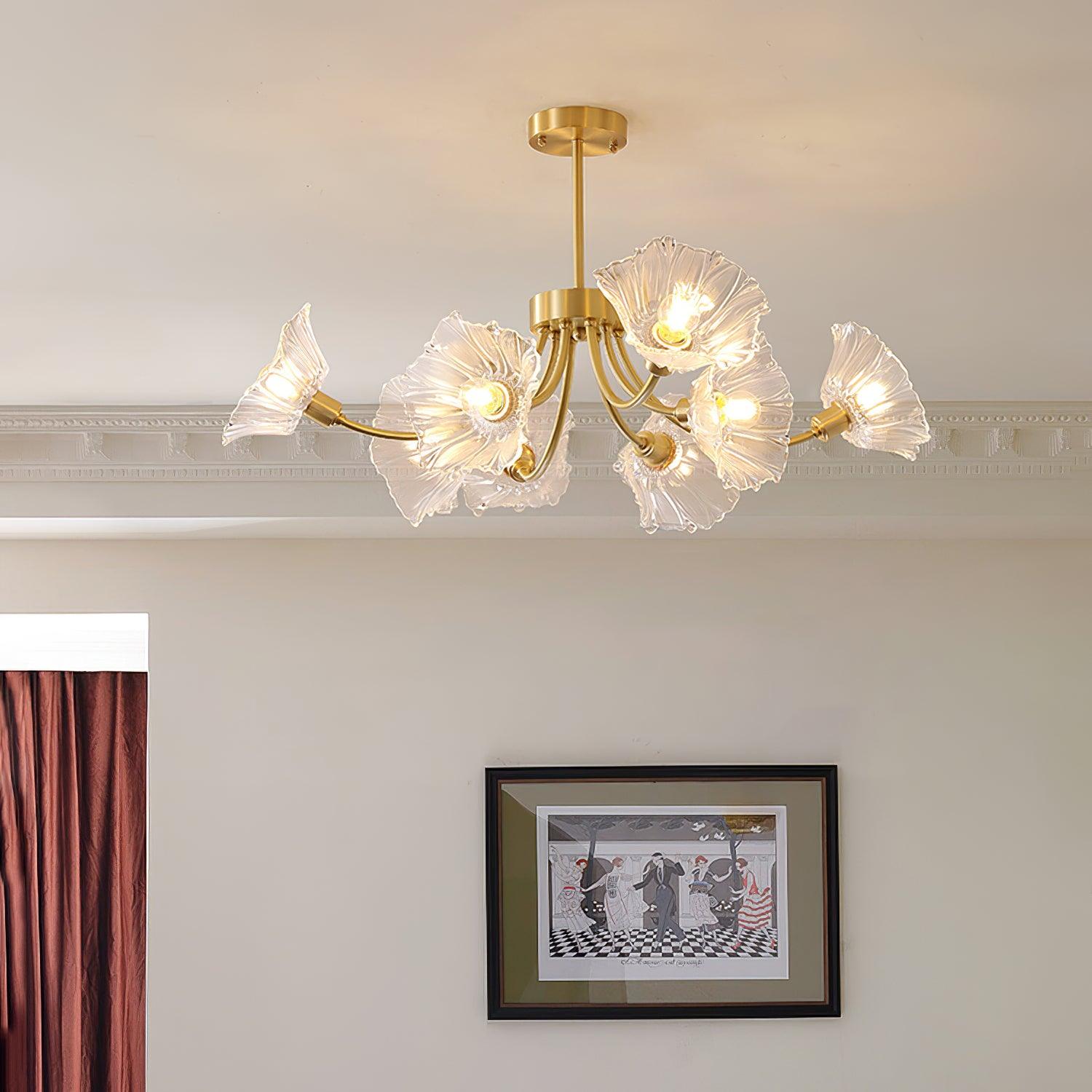 Kalin Flower Glass Chandelier - Blowlighting