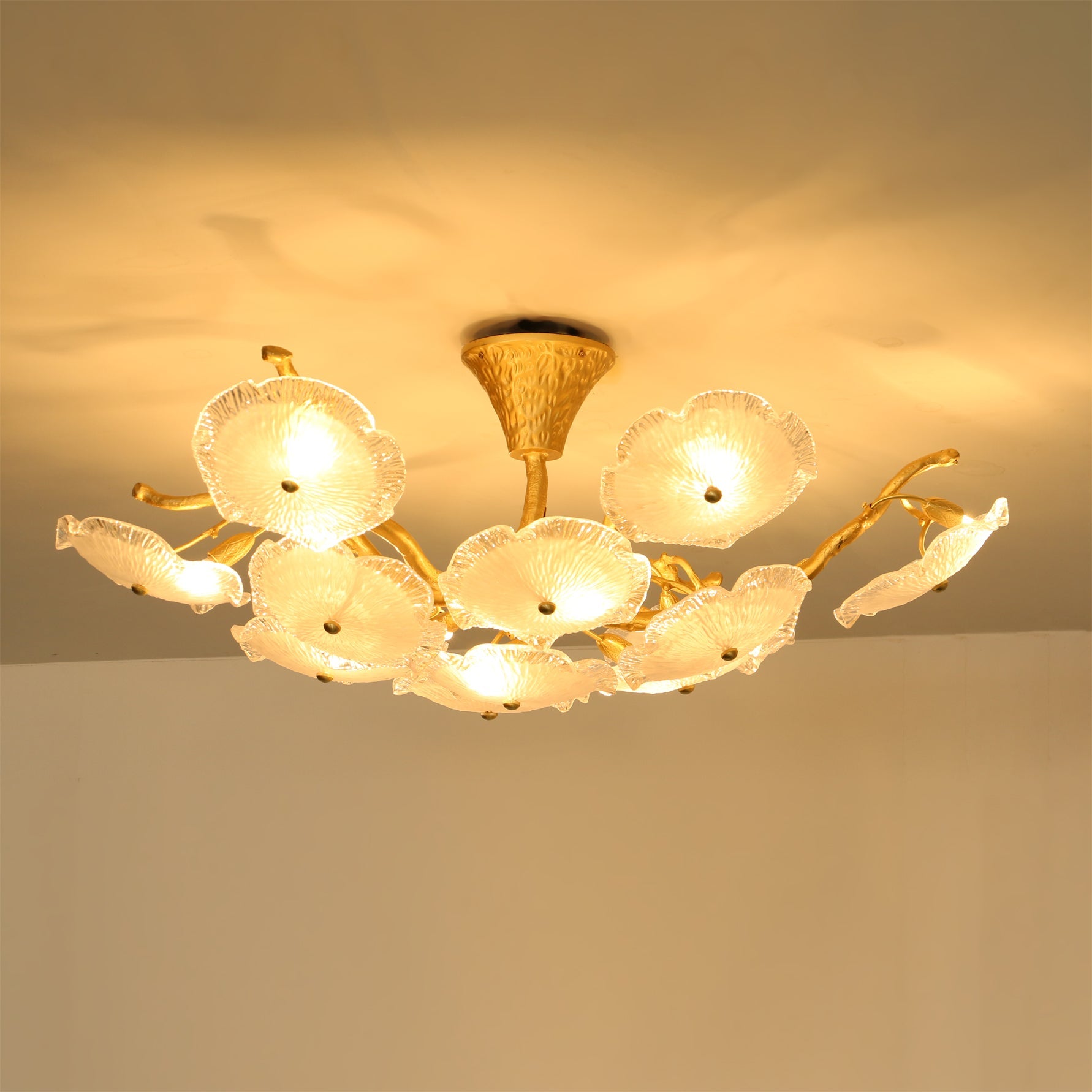 Kamal Floral Glass Ceiling Light