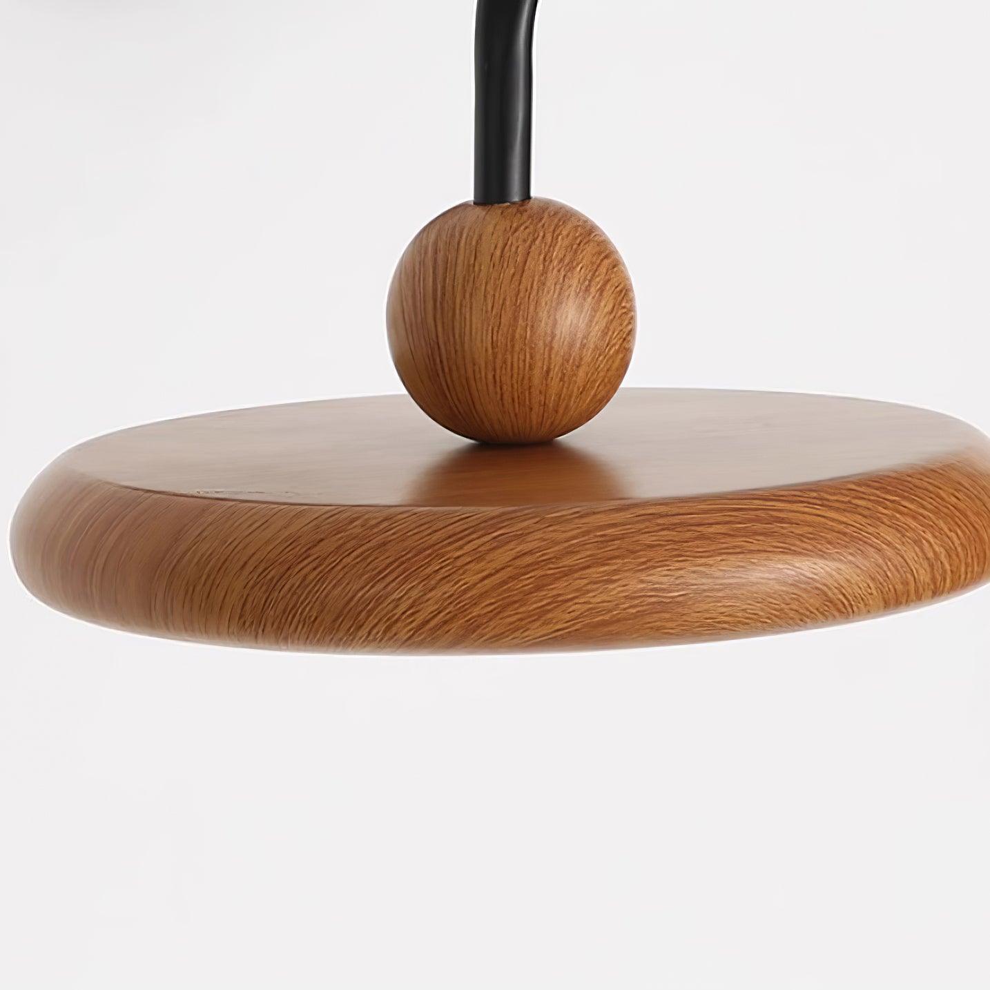 Kenshika Wooden Disc Black Wall Light - Blowlighting