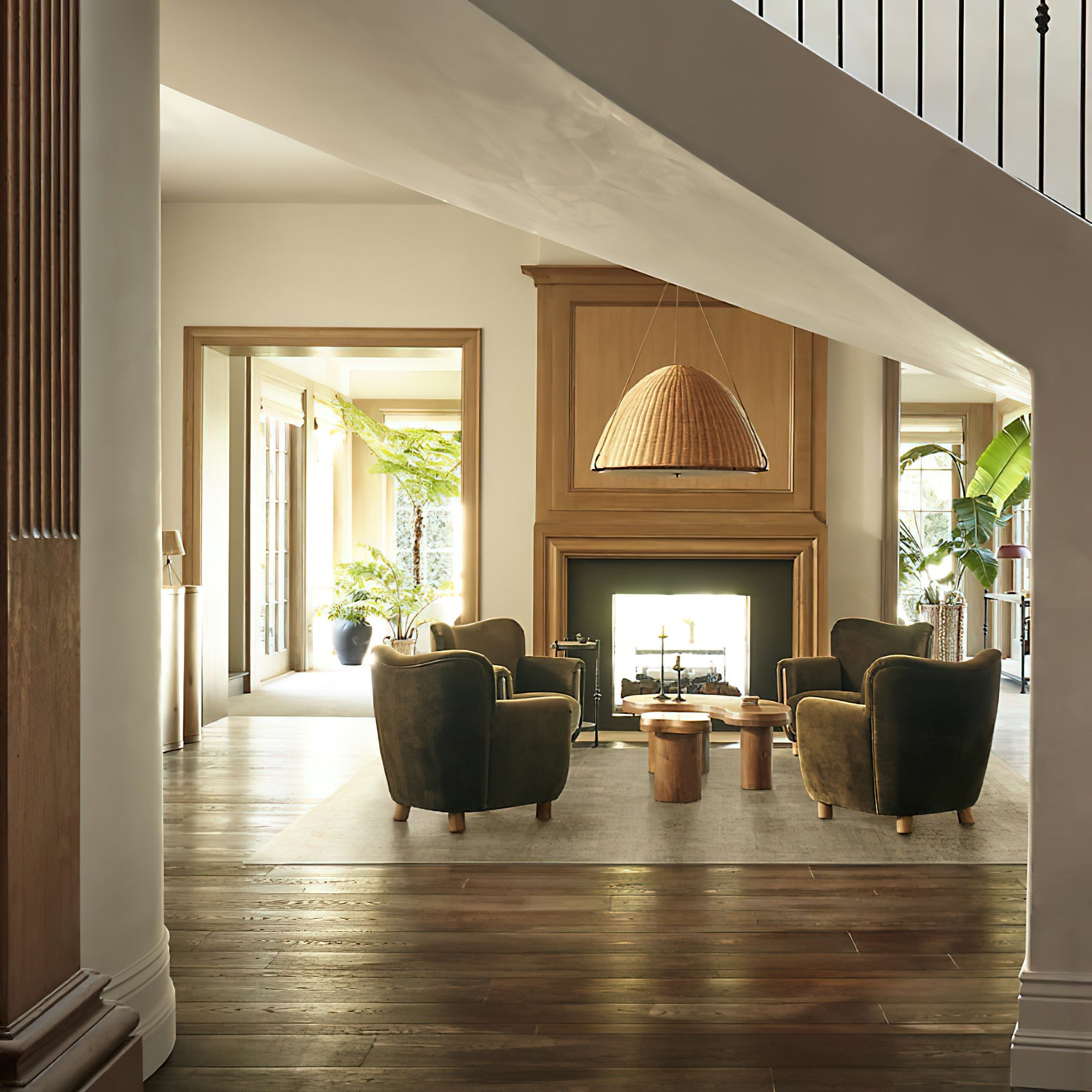 Kash Natural Rattan Pendant Light