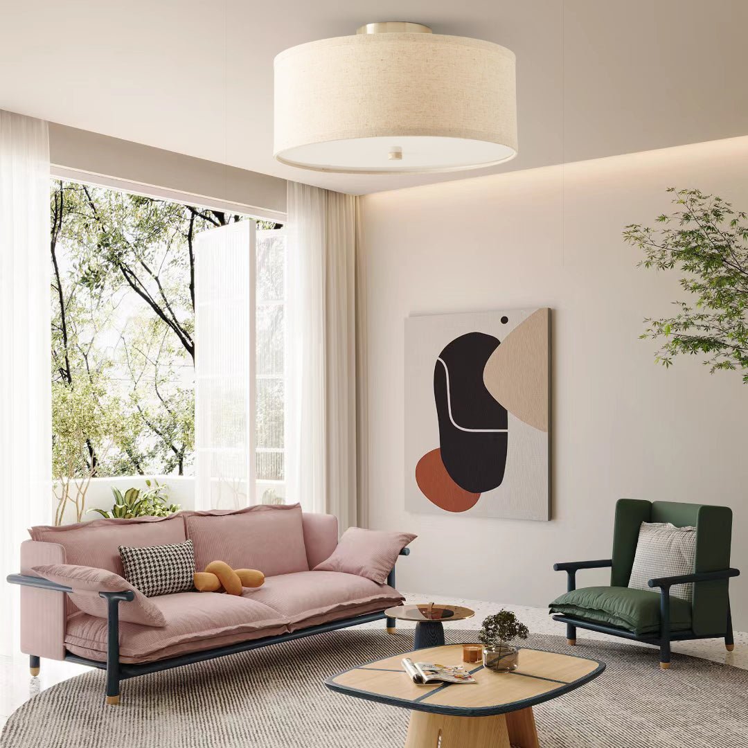 Kasha Linen Ceiling Light - Blowlighting