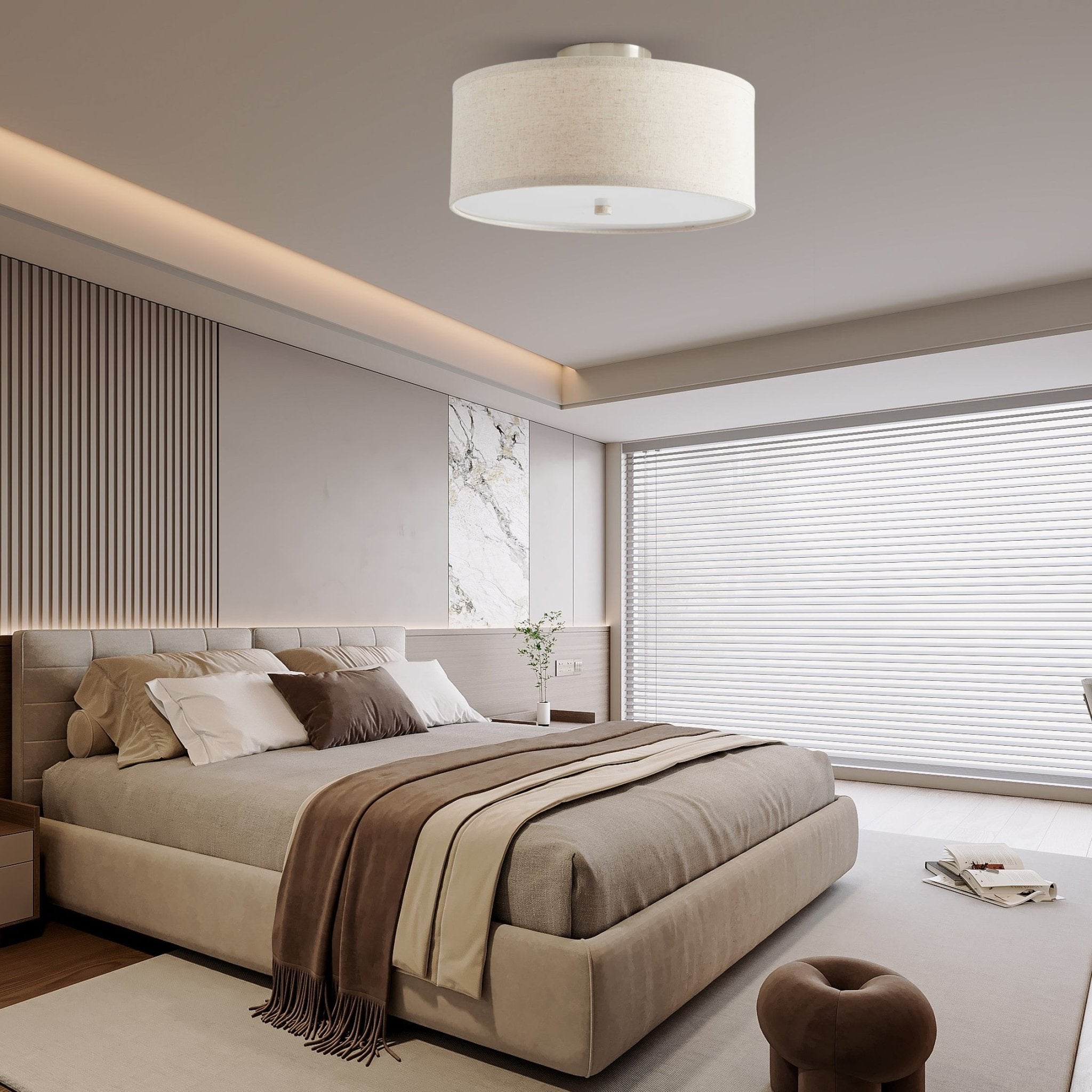 Kasha Linen Ceiling Light - Blowlighting