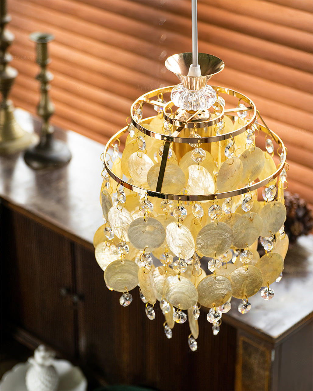 Katinka Art Deco Crystal Pendant Light