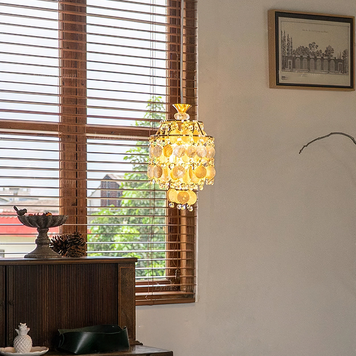 Katinka Art Deco Crystal Pendant Light