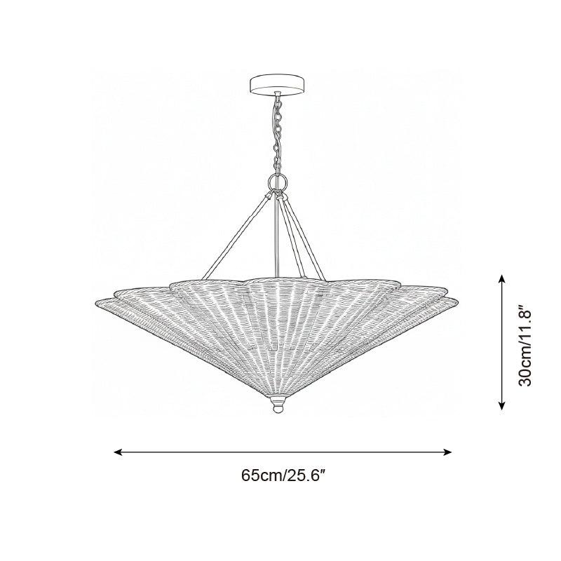 Umbralla Elegant Rattan Chandelier