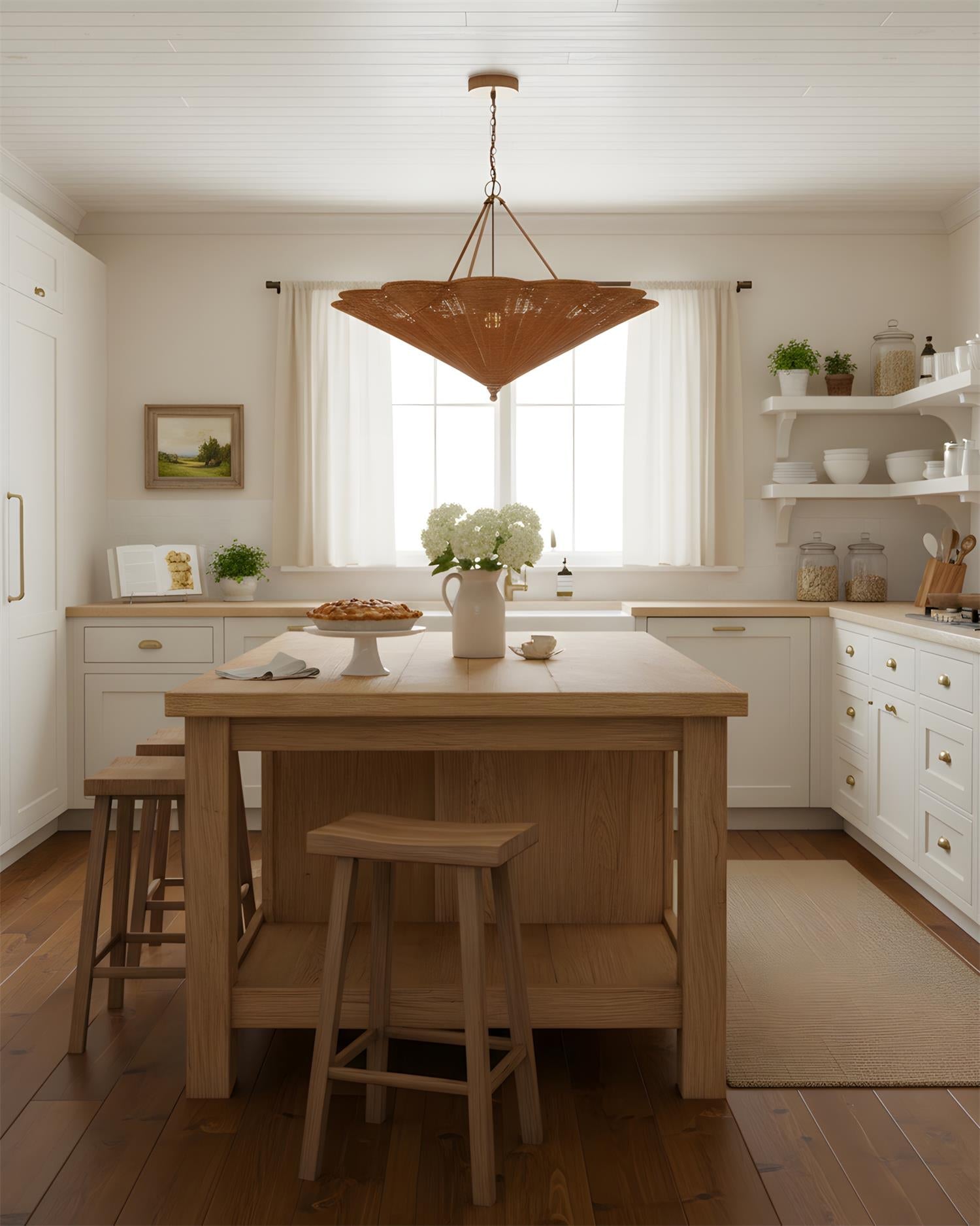 Umbralla Elegant Rattan Chandelier